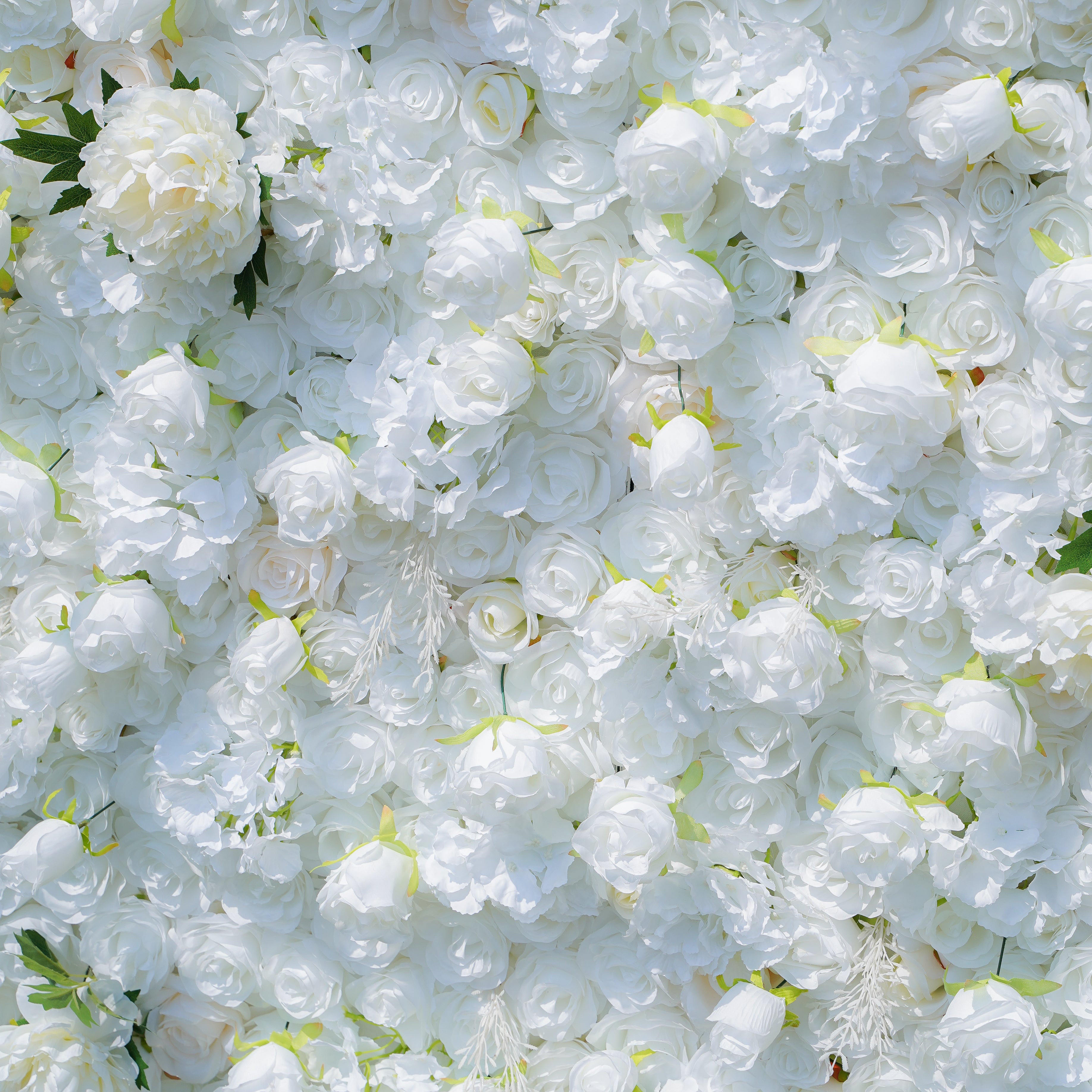 Rose Morning“The flower walls are made of artificial flowers in various colors, layered at different levels to create a lush, elegant and natural look. The exclusive zipper design and roll-up design make it easy to install and remove.”