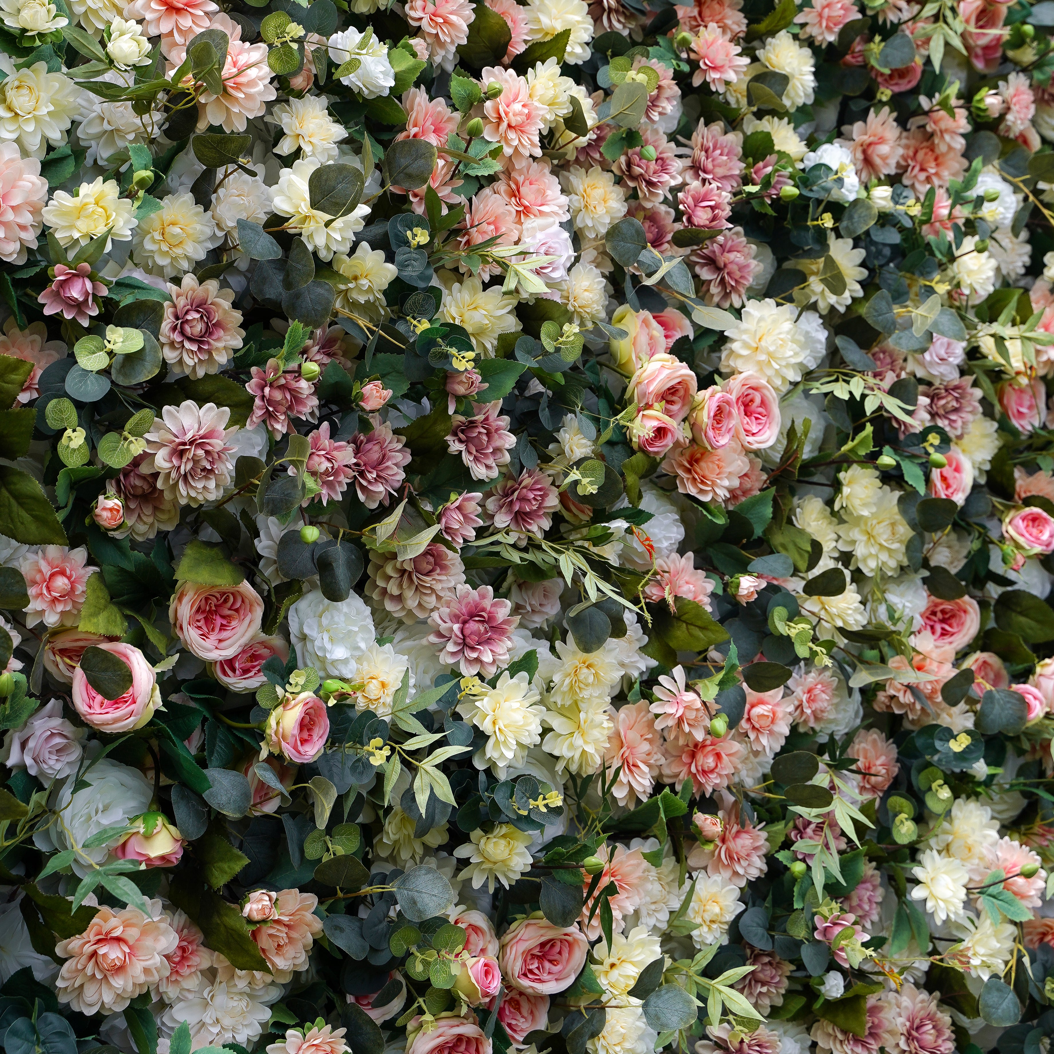 Skylar 5D Fabric Artificial rolling up curtain flower wall Rose Morning