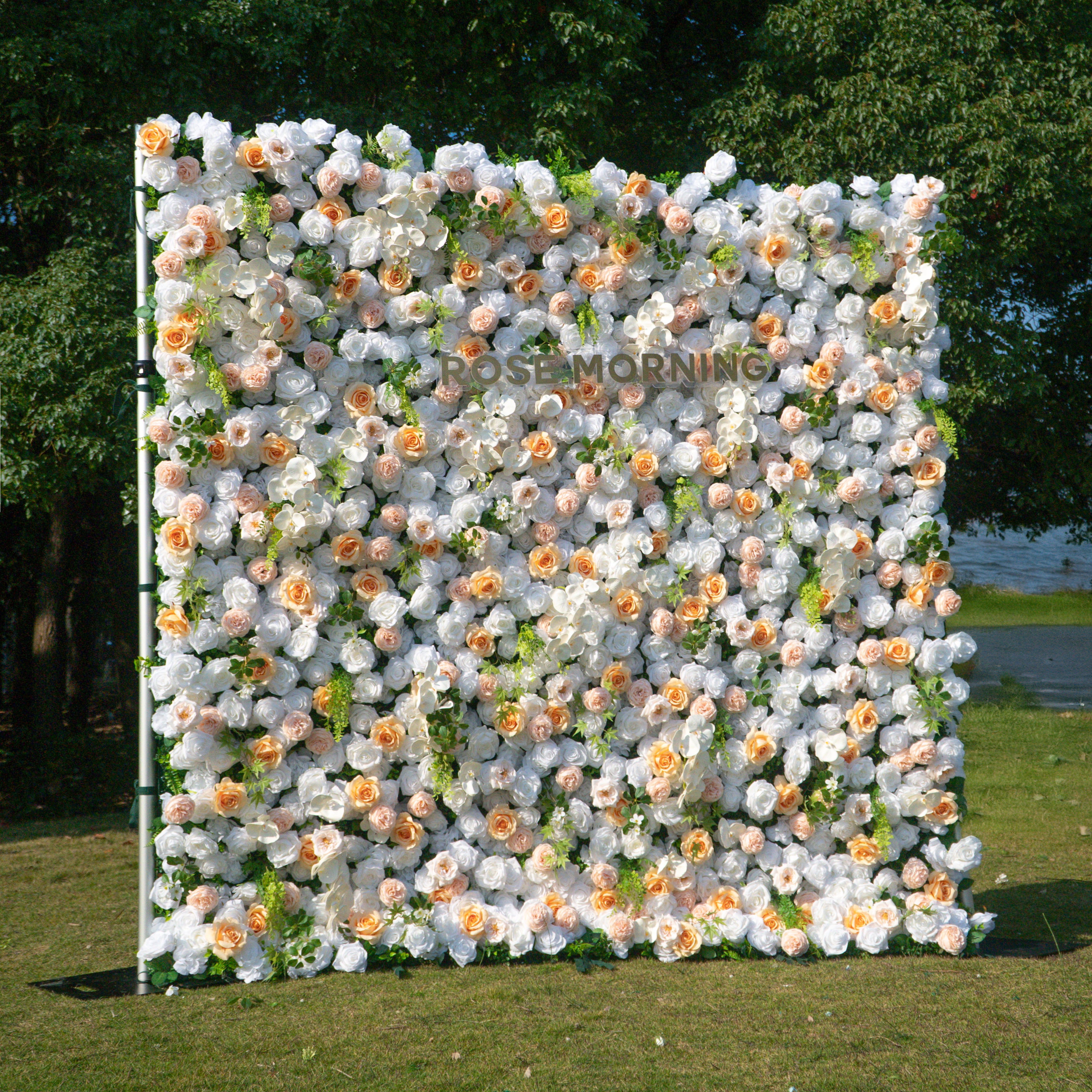 Sweetie:5D Fabric Artificial rolling up curtain flower wall