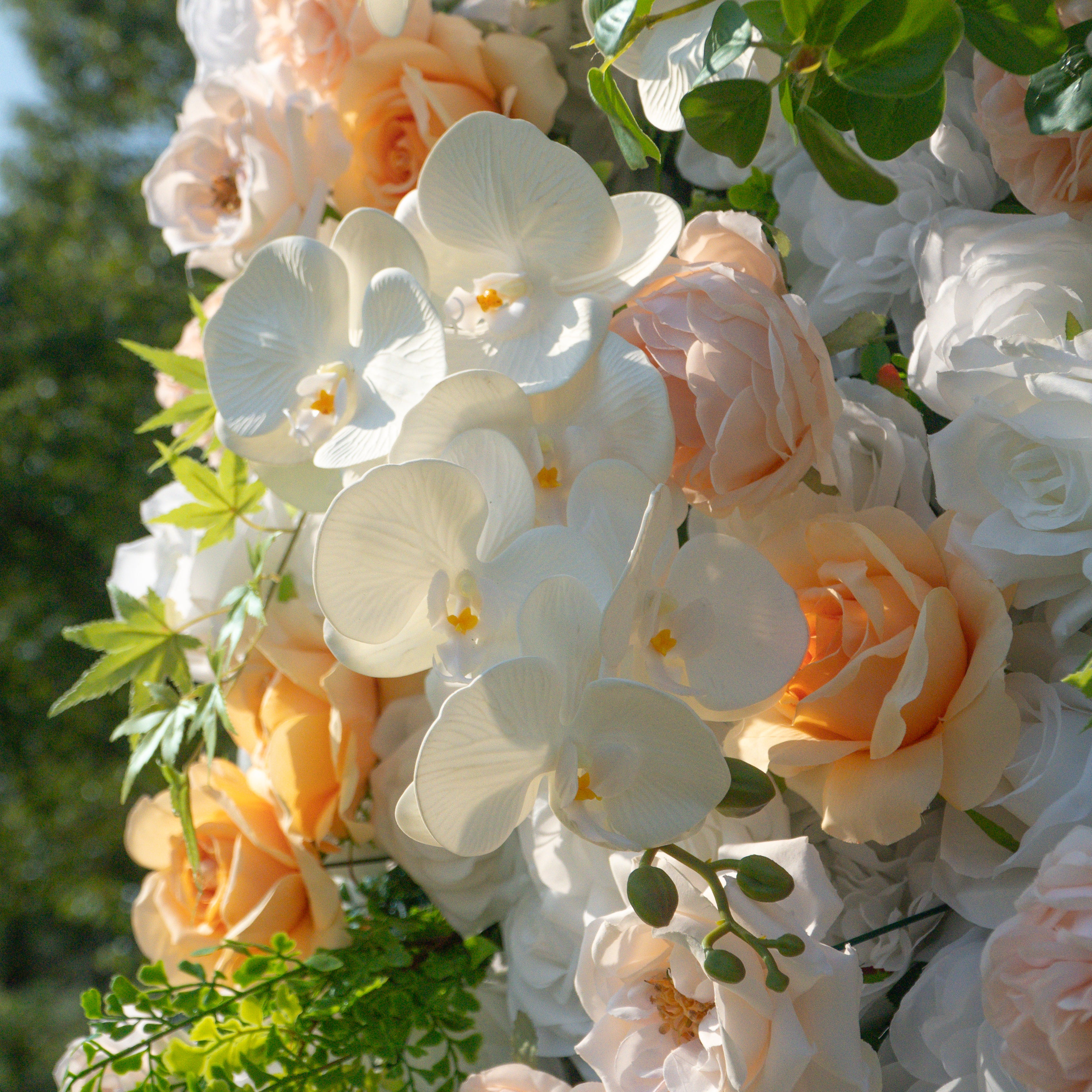Sweetie:5D Fabric Artificial rolling up curtain flower wall