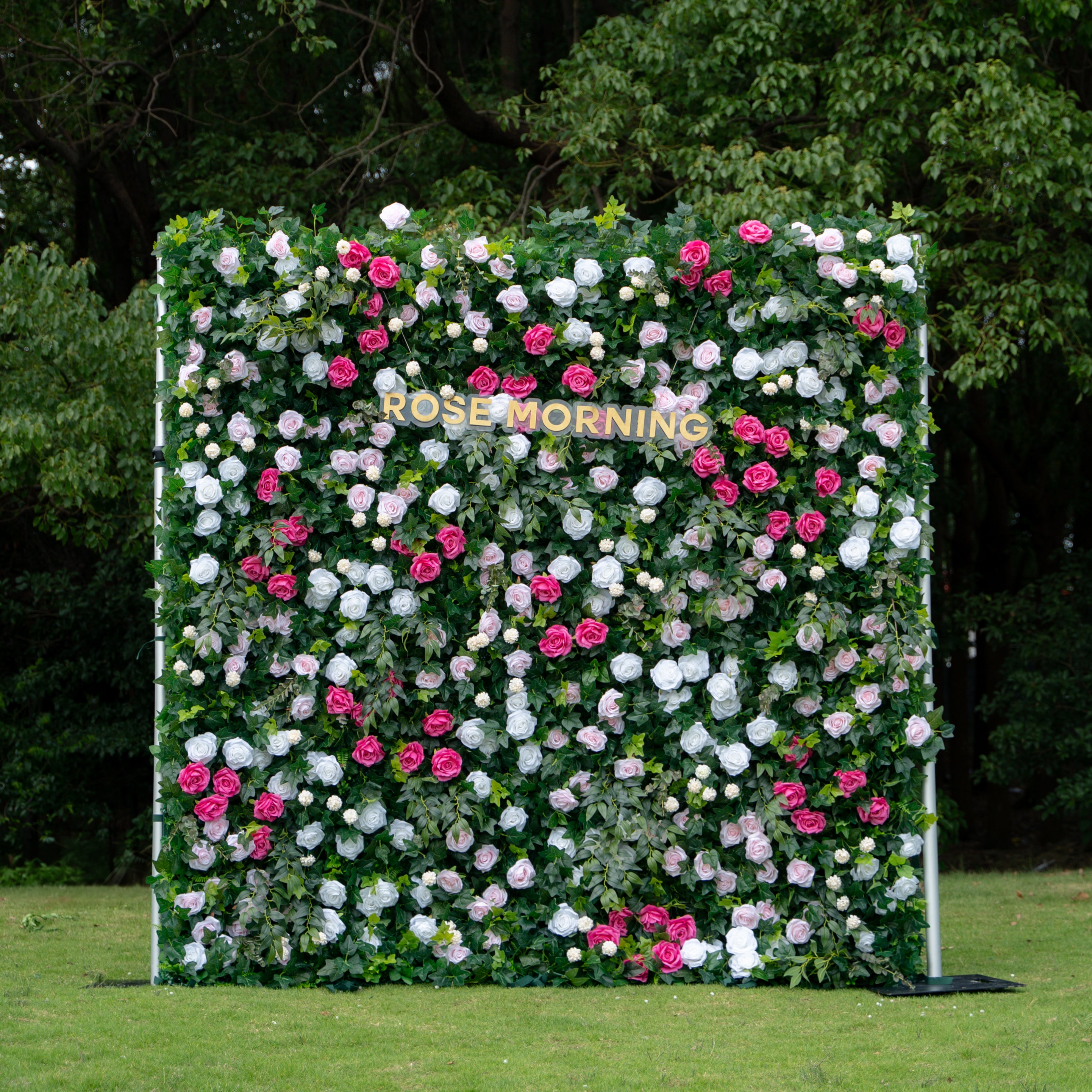 Tallulah:5D Fabric Artificial rolling up curtain flower wall (Ready to ship) Rose Morning