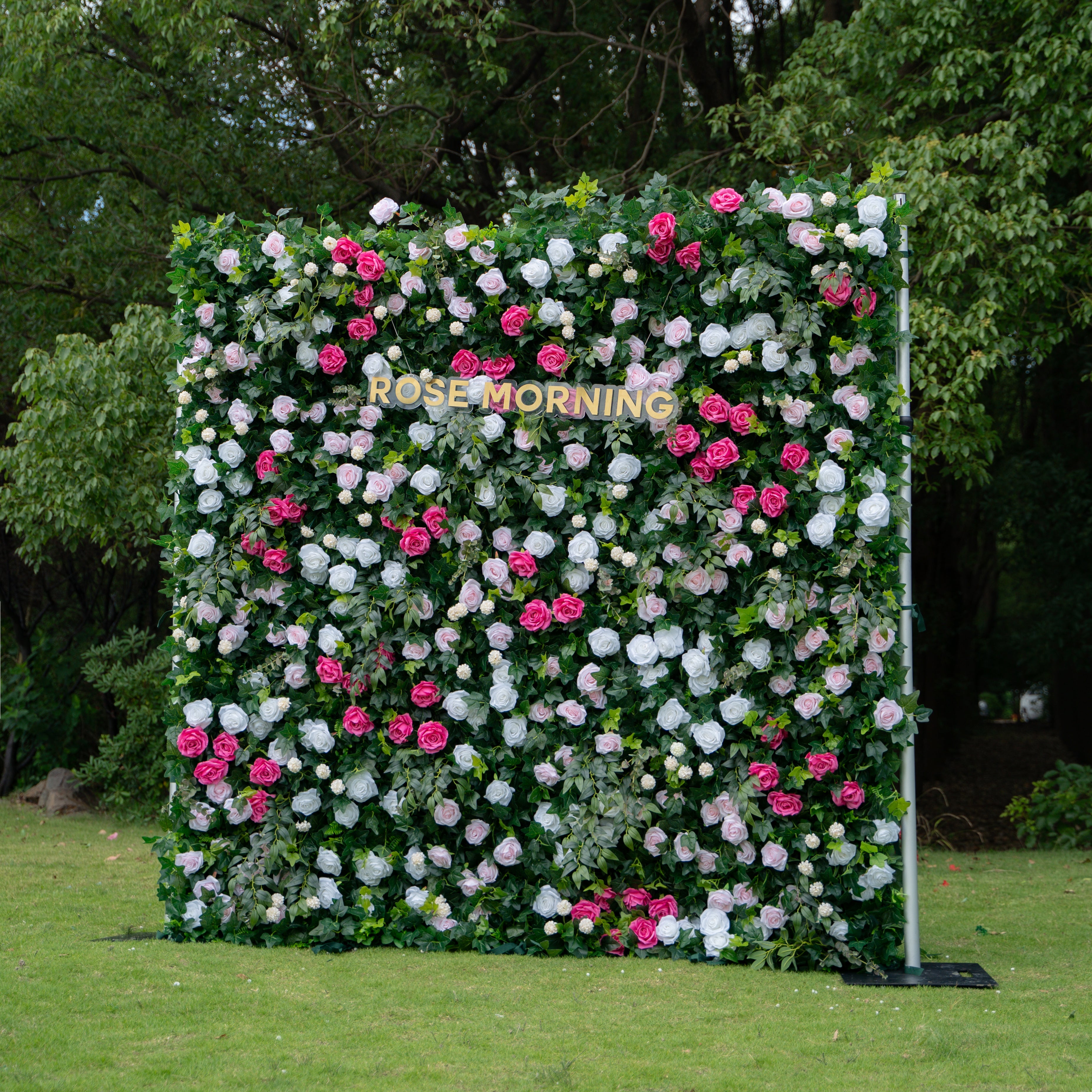Tallulah:5D Fabric Artificial rolling up curtain flower wall (Ready to ship) Rose Morning