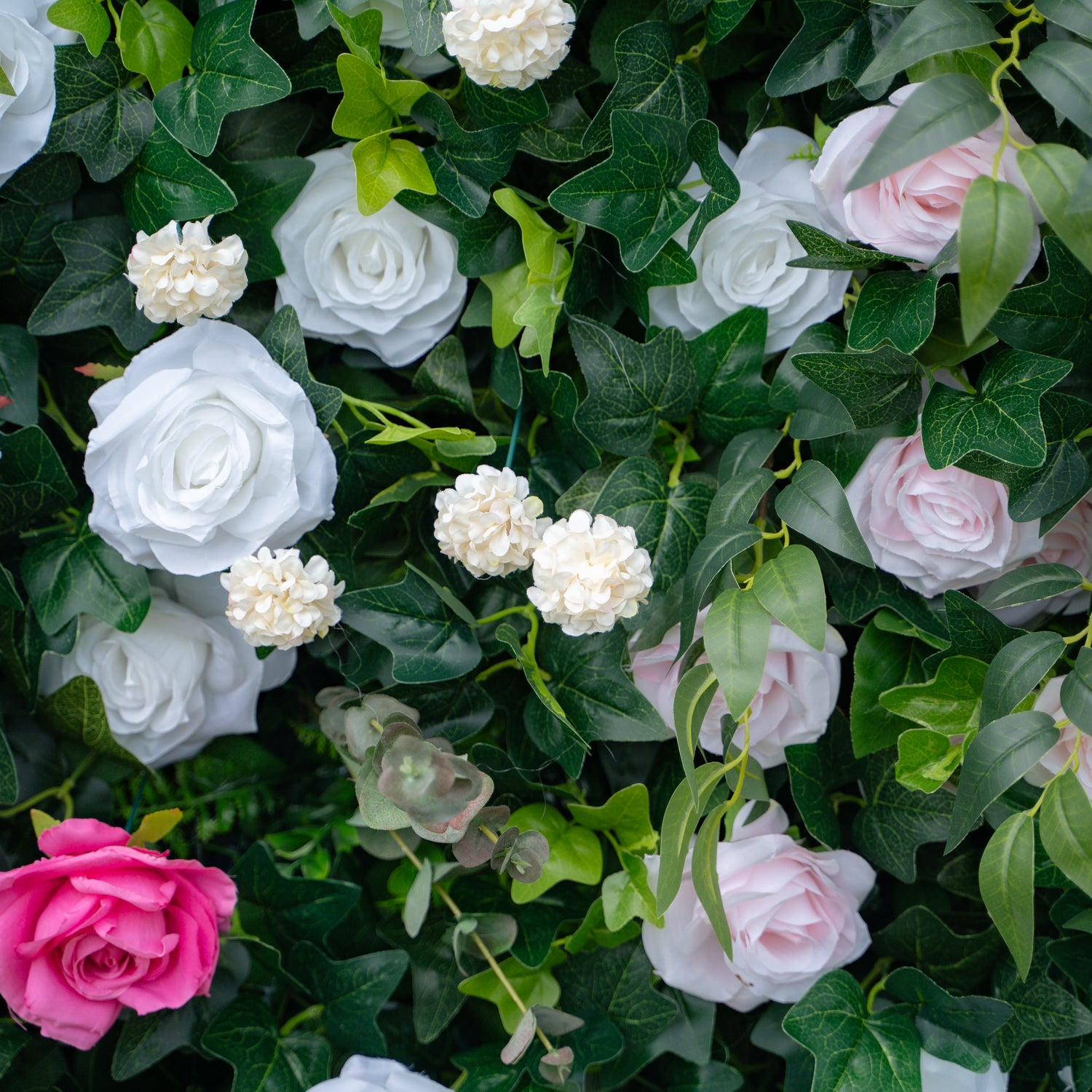 Tallulah:5D Fabric Artificial rolling up curtain flower wall (Ready to ship) Rose Morning