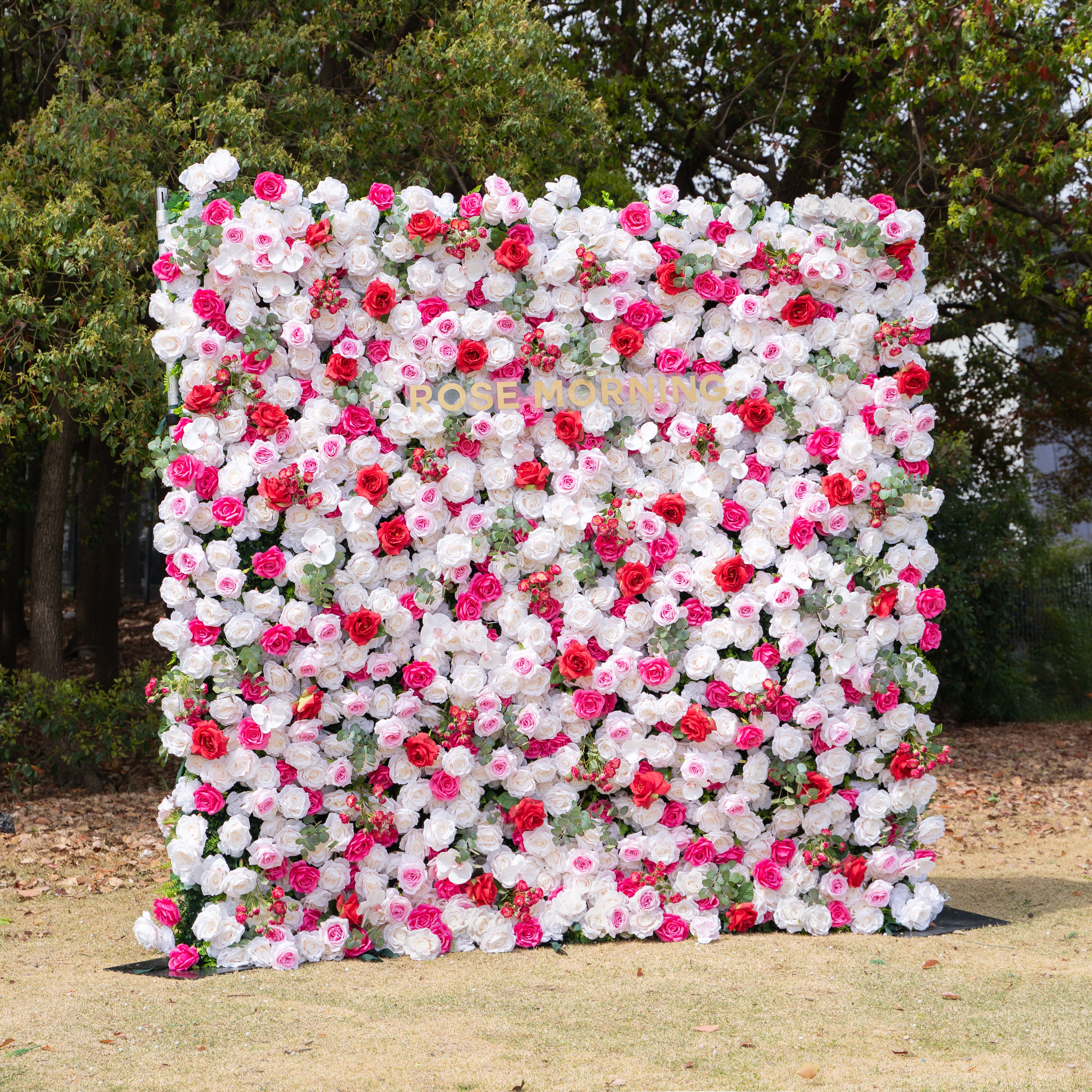 Tami :5D Fabric Artificial rolling up curtain flower wall (Ready to ship-Only USA)