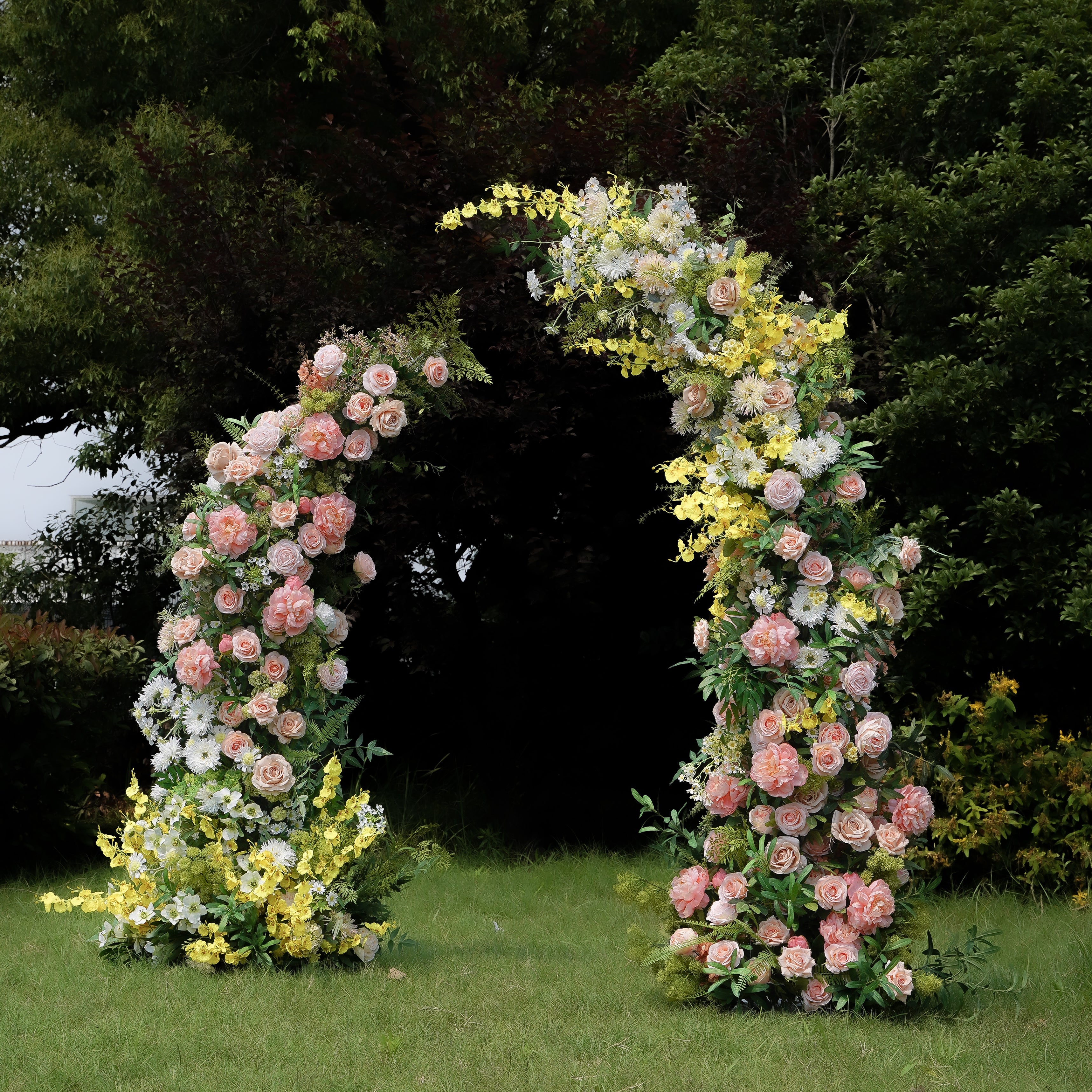 Tara:2023 New Wedding Background Floral Arch Including Frame -R966 Rose Morning