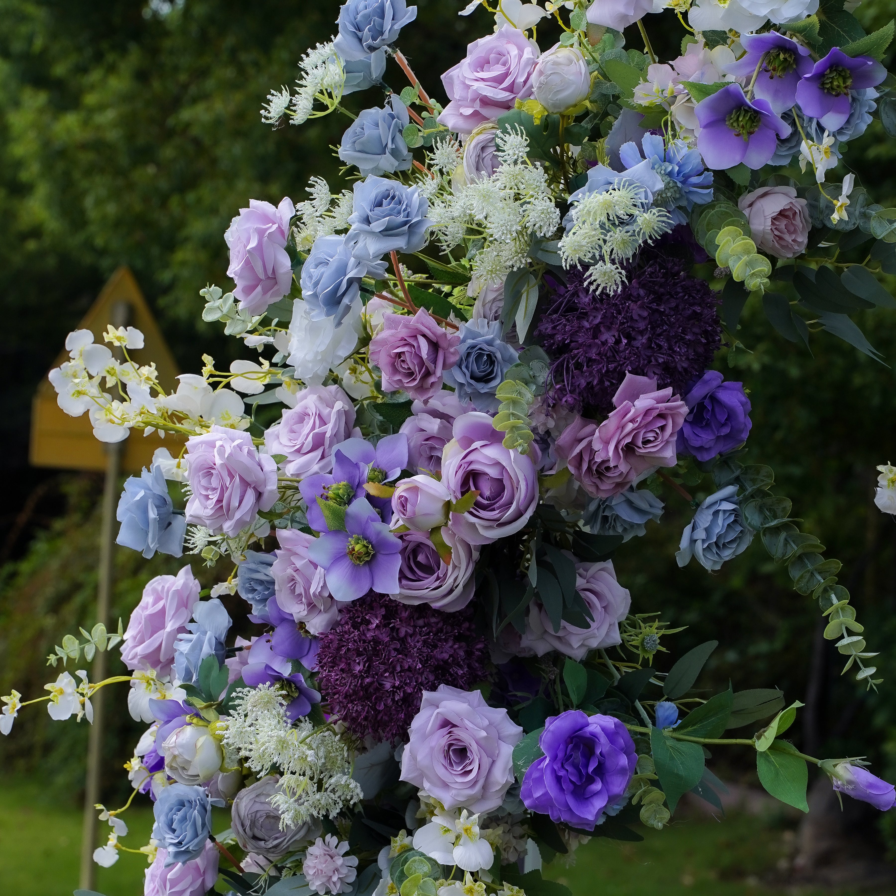 Zipper Tia : New Wedding Background Zipper Floral Arch Rose Morning