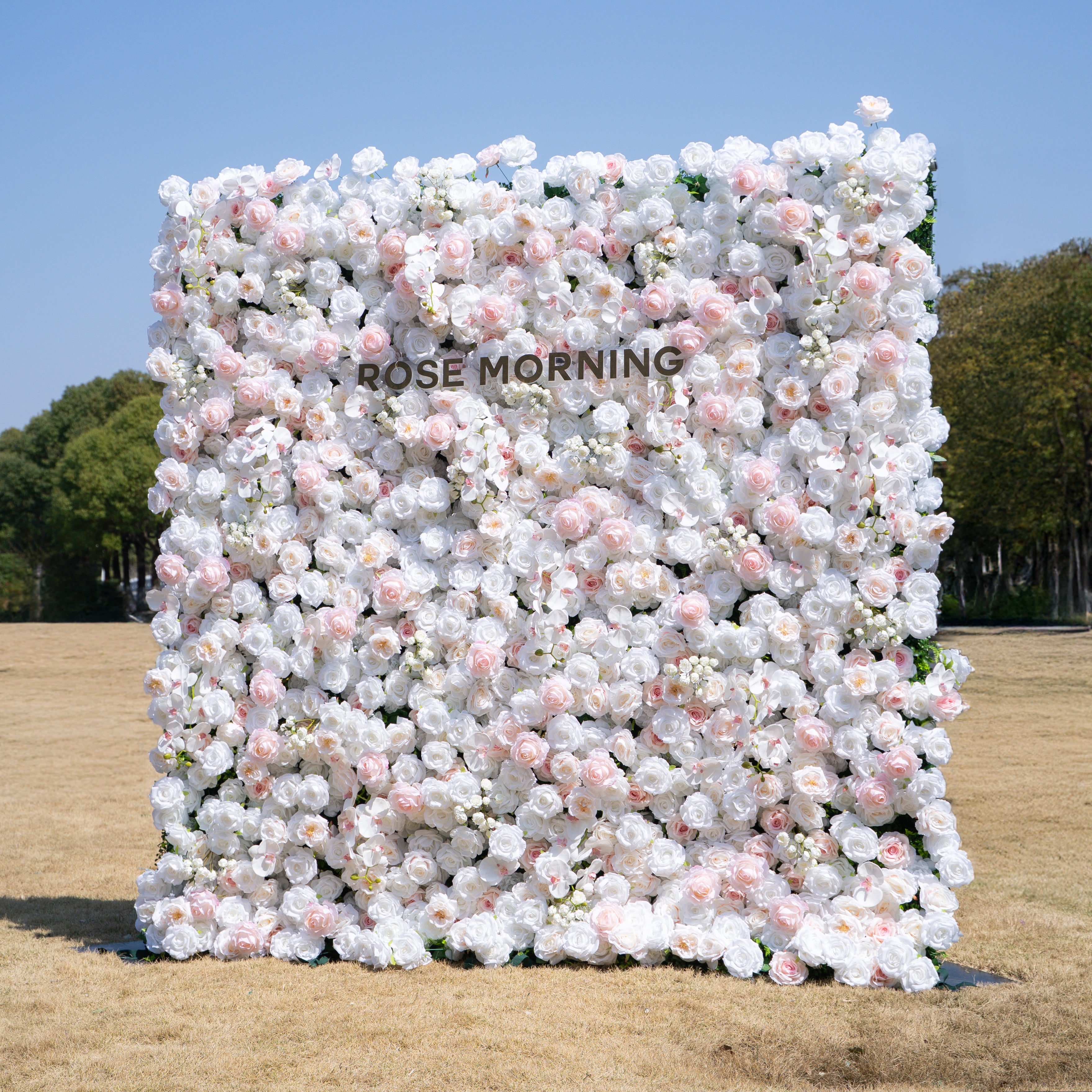 Tiara:5D Fabric Artificial rolling up curtain flower wall