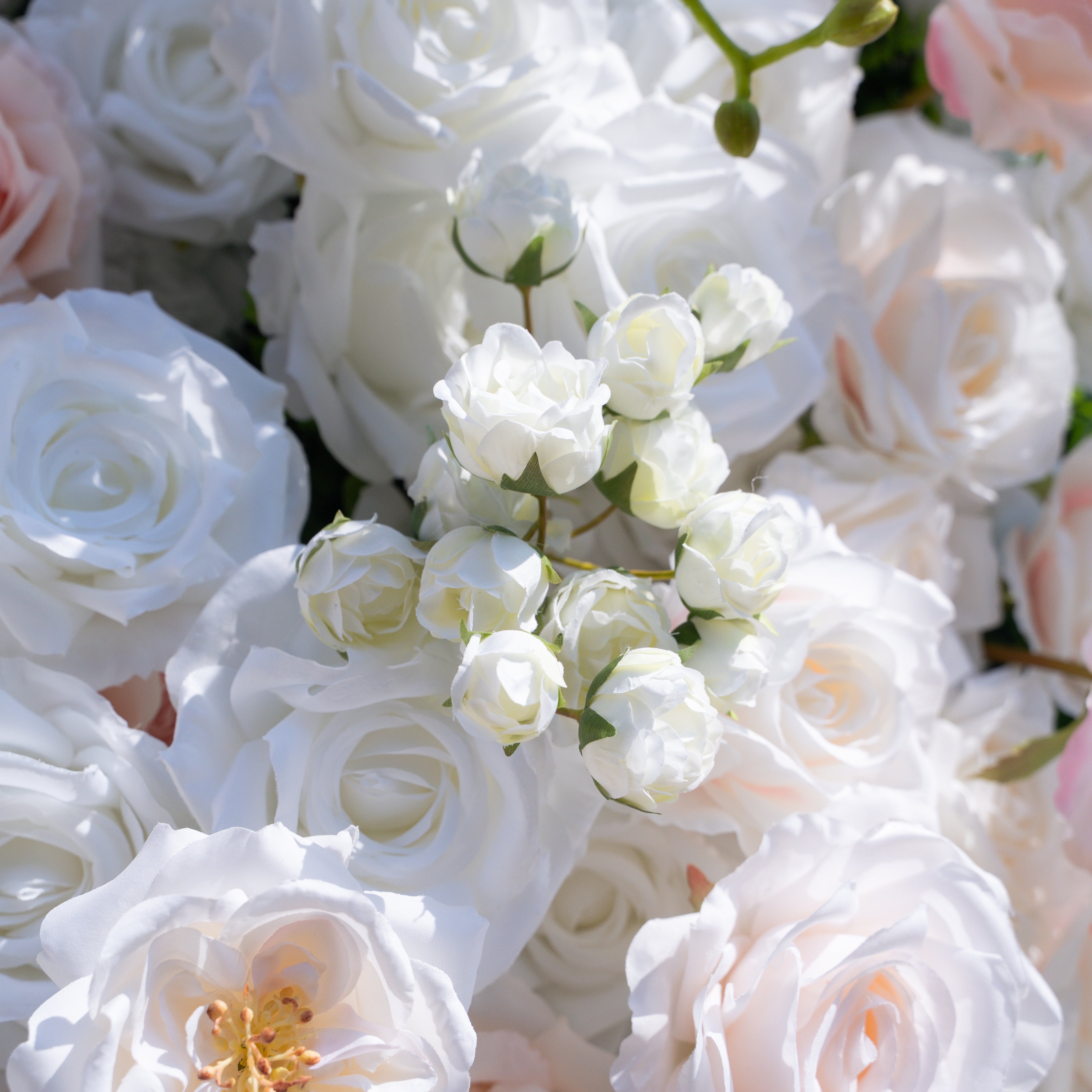 Tiara:5D Fabric Artificial rolling up curtain flower wall