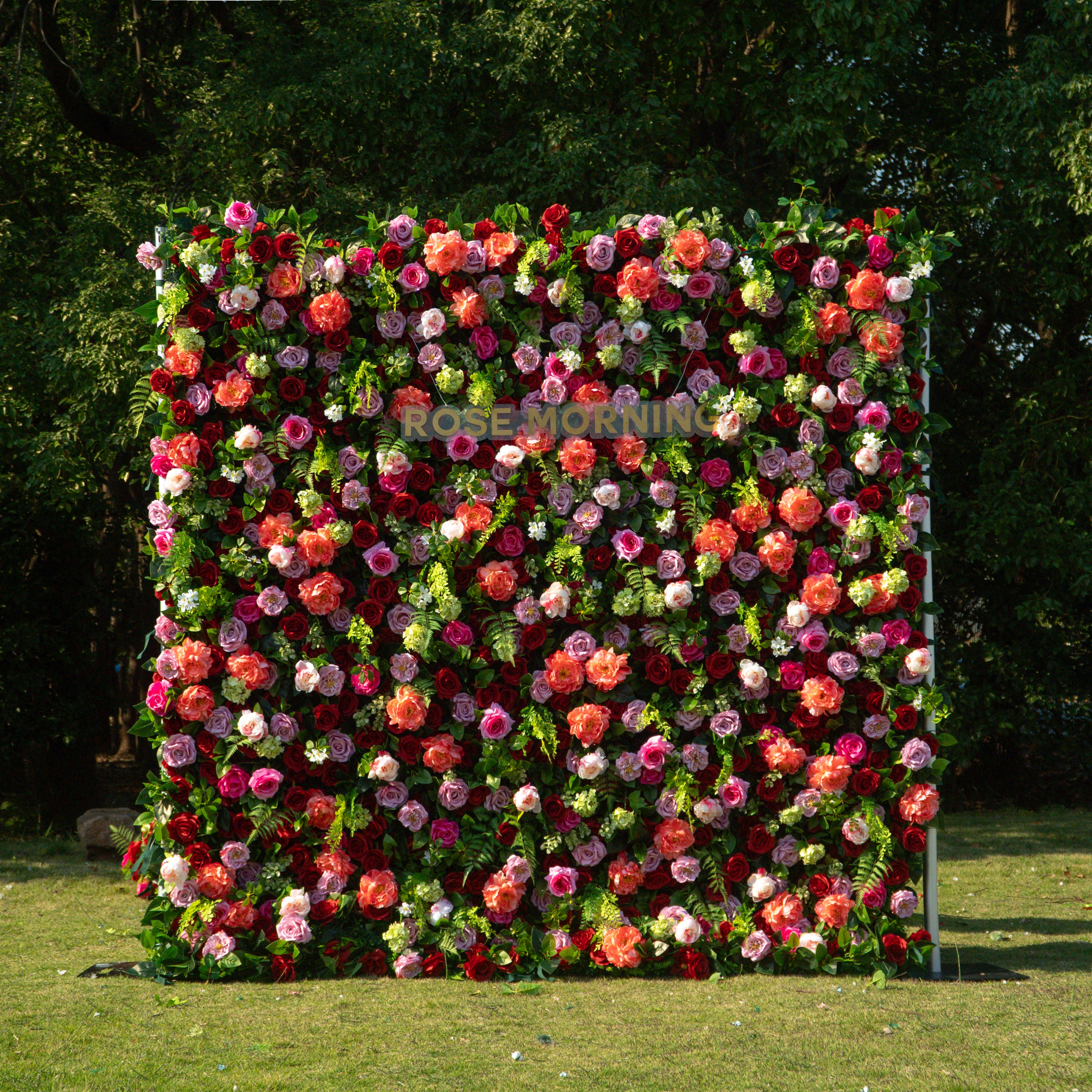 Timeless:5D Fabric Artificial rolling up curtain flower wall
