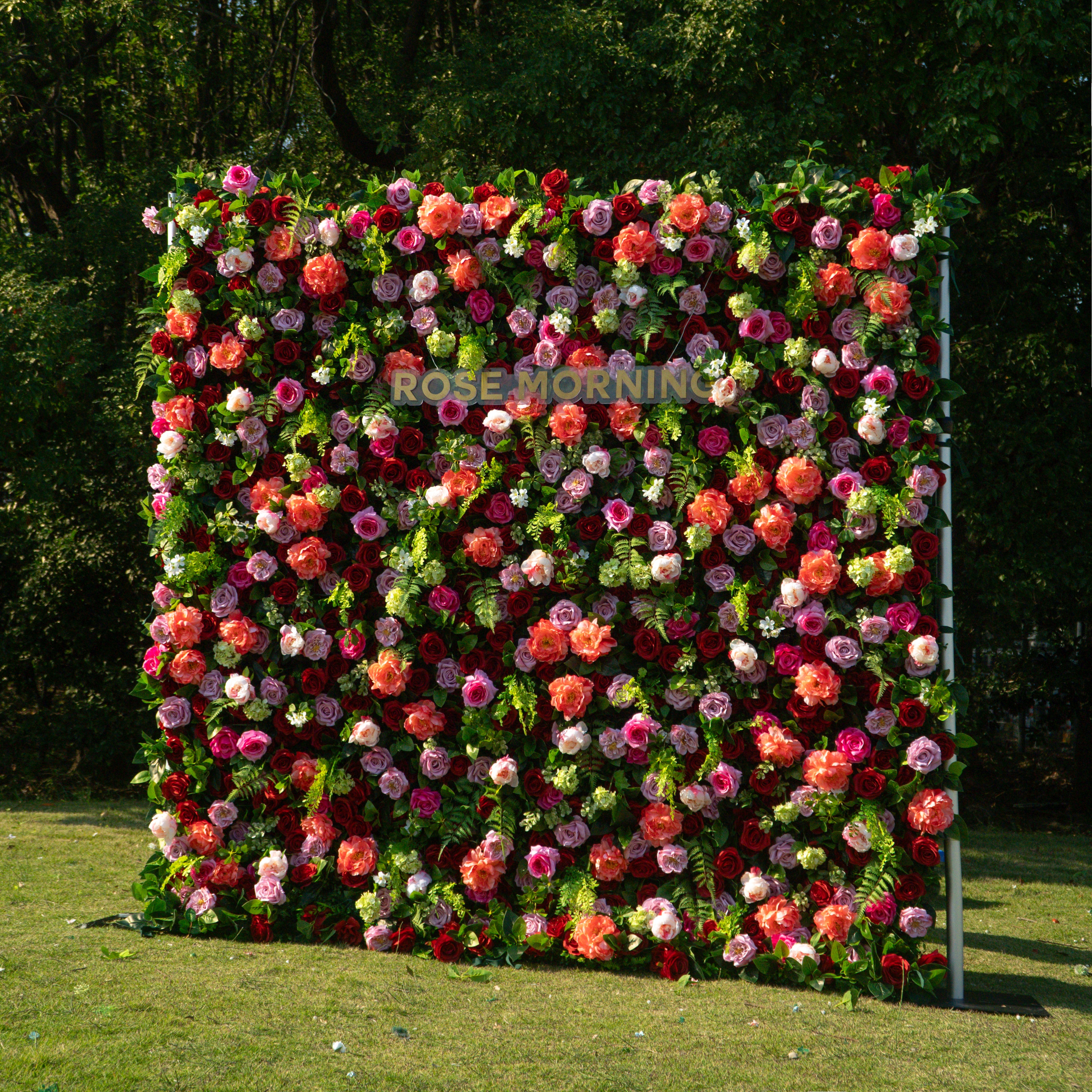 Timeless:5D Fabric Artificial rolling up curtain flower wall
