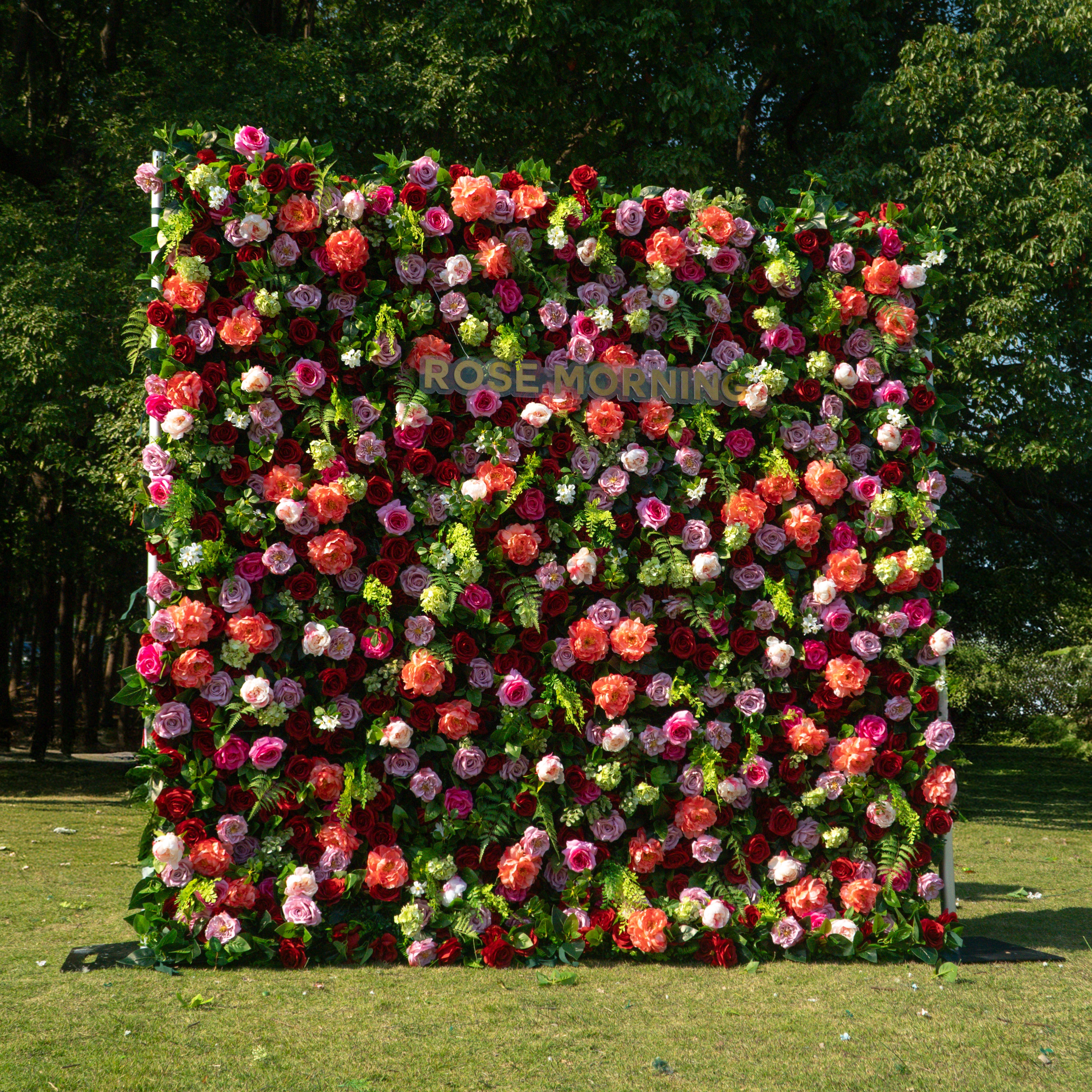 Timeless:5D Fabric Artificial rolling up curtain flower wall