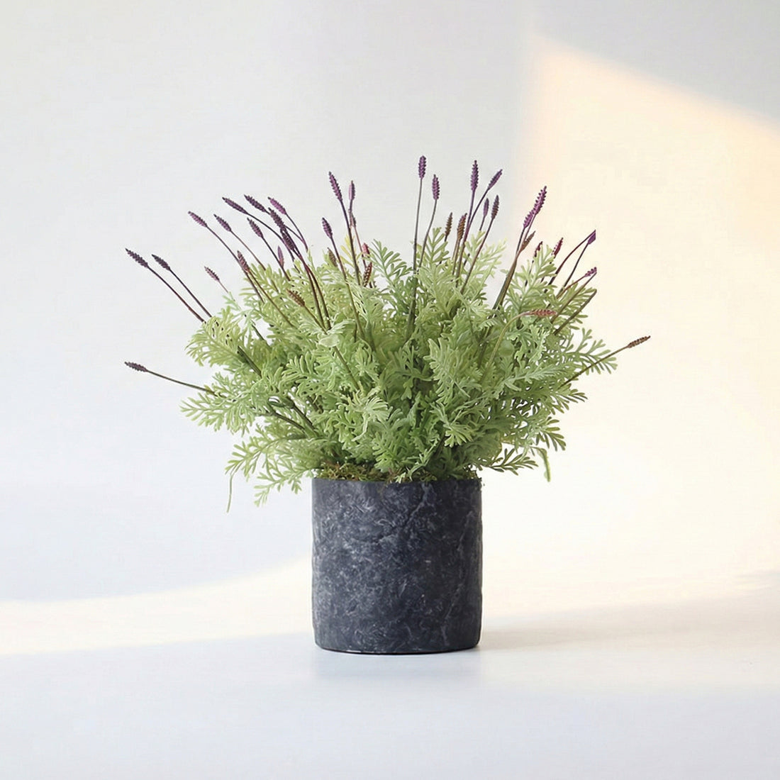 14.2" Faux Lavender Plant – Sculptural Botanical Accent for Modern Interiors