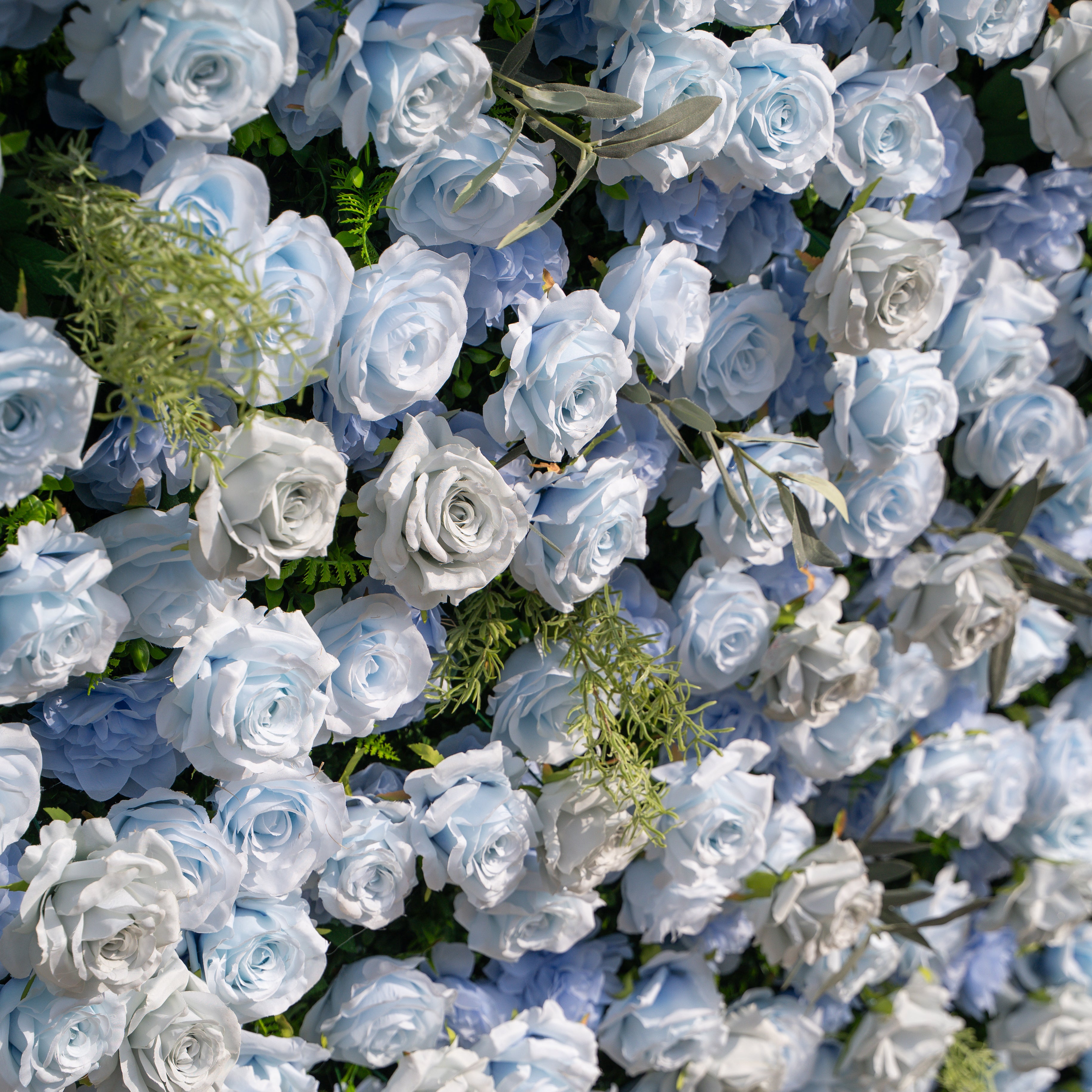 Vesper: 3D Blue & Dusty Rose Wall | Premium Roll-Up Fabric Backdrop for Events