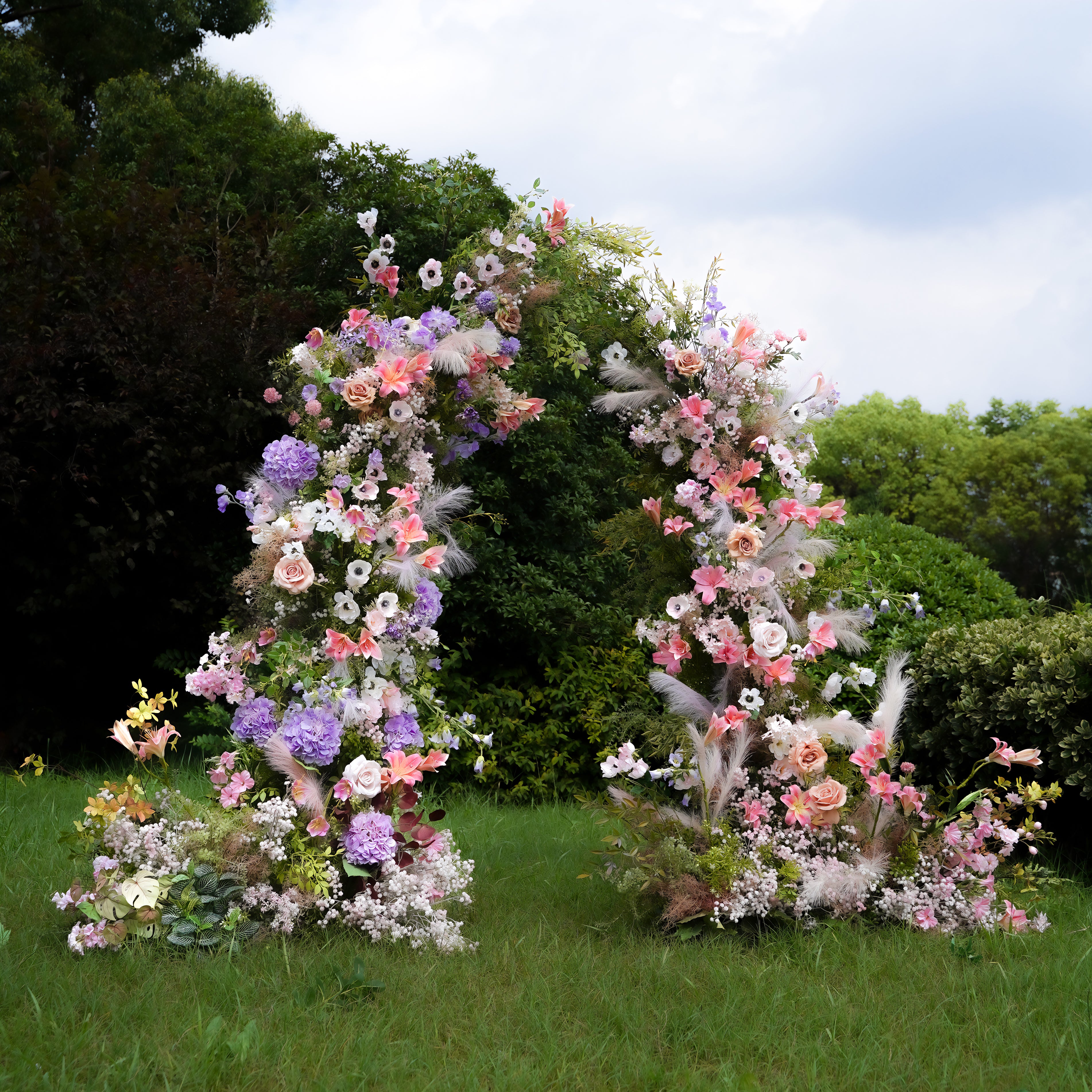 Victoria:2023 New Wedding Party Background Floral Arch Decoration include Framet-R824 Rose Morning