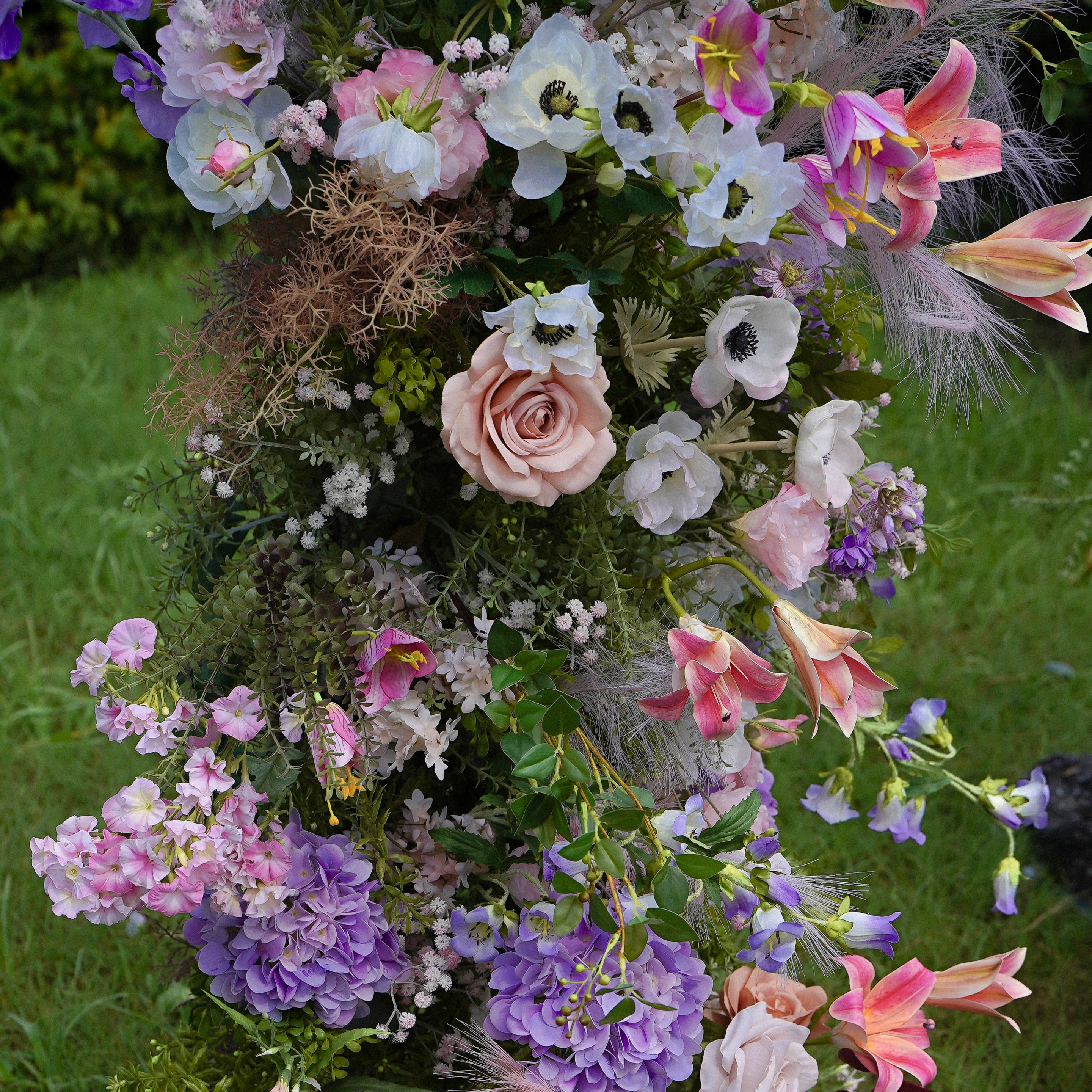 Victoria:2023 New Wedding Party Background Floral Arch Decoration include Framet-R824 Rose Morning