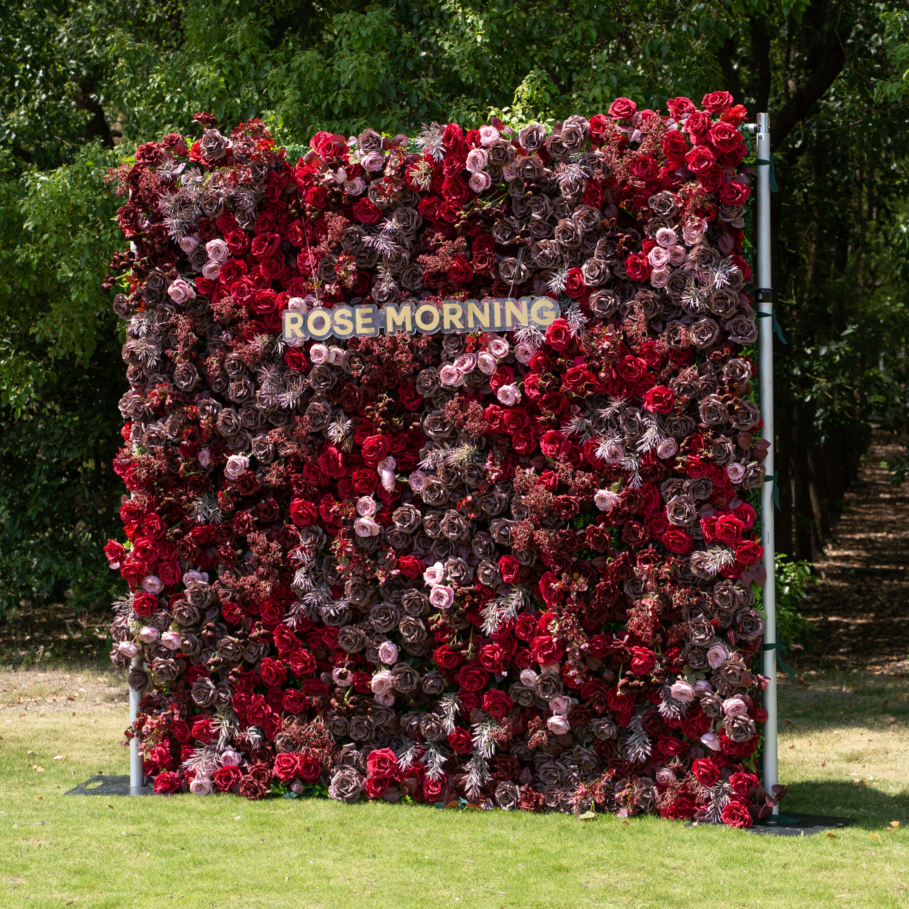 Vino:5D Fabric Artificial zip up curtain flower wall +Free Stand (Ready to ship-Only USA)