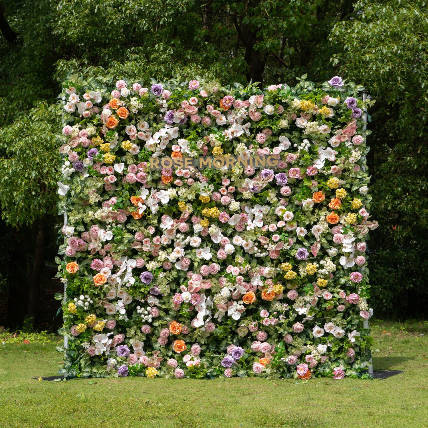 Viola:5D Fabric Artificial rolling up curtain flower wall