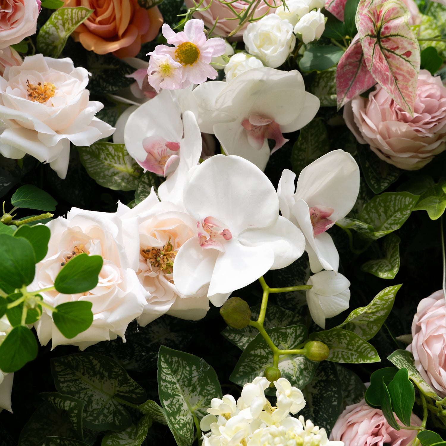 Viola:5D Fabric Artificial rolling up curtain flower wall