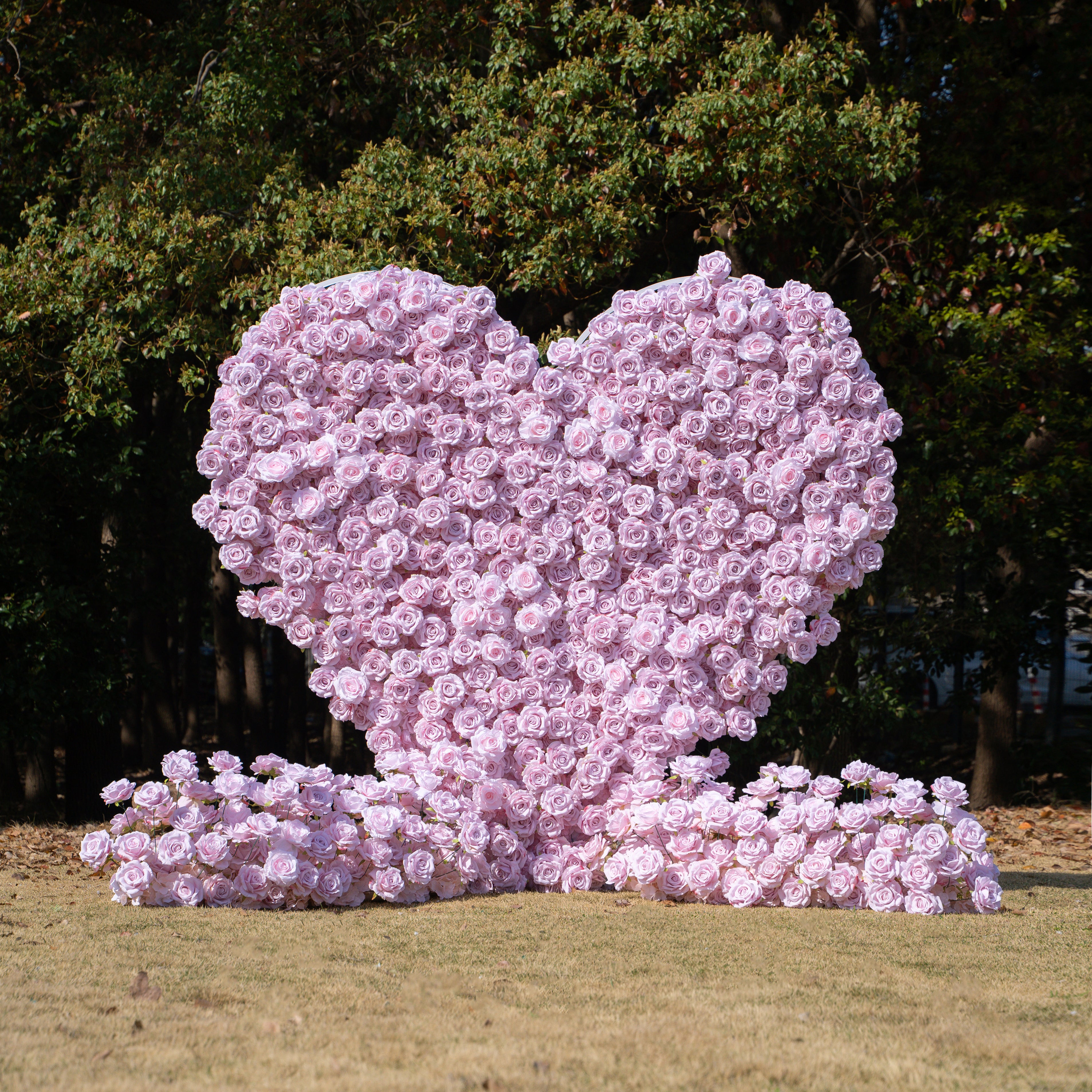 Whisper Heart Wall:3D Fabric Artificial rolling up curtain flower wall (6.2ft*6.9ft)