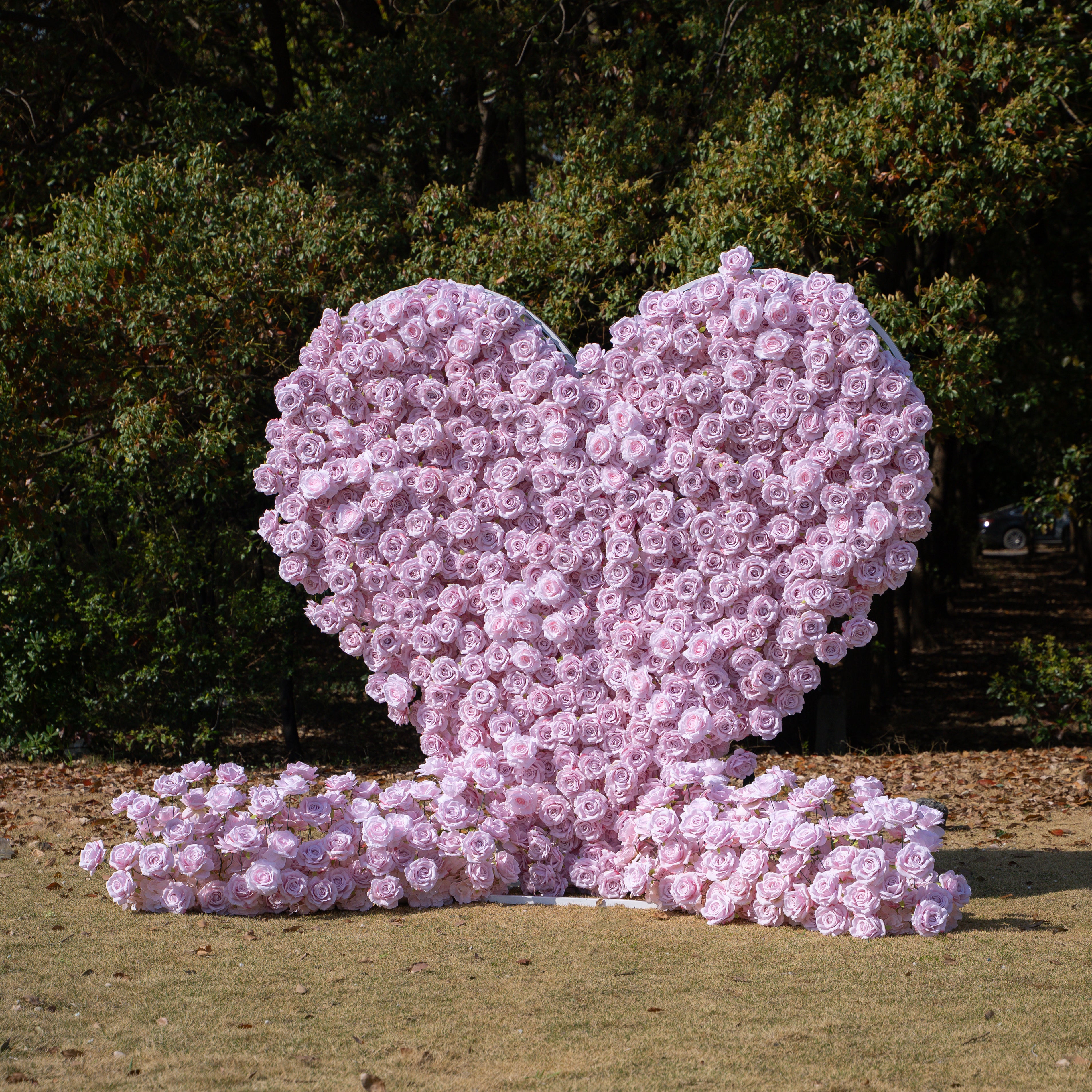 Whisper Heart Wall:3D Fabric Artificial rolling up curtain flower wall (6.2ft*6.9ft)