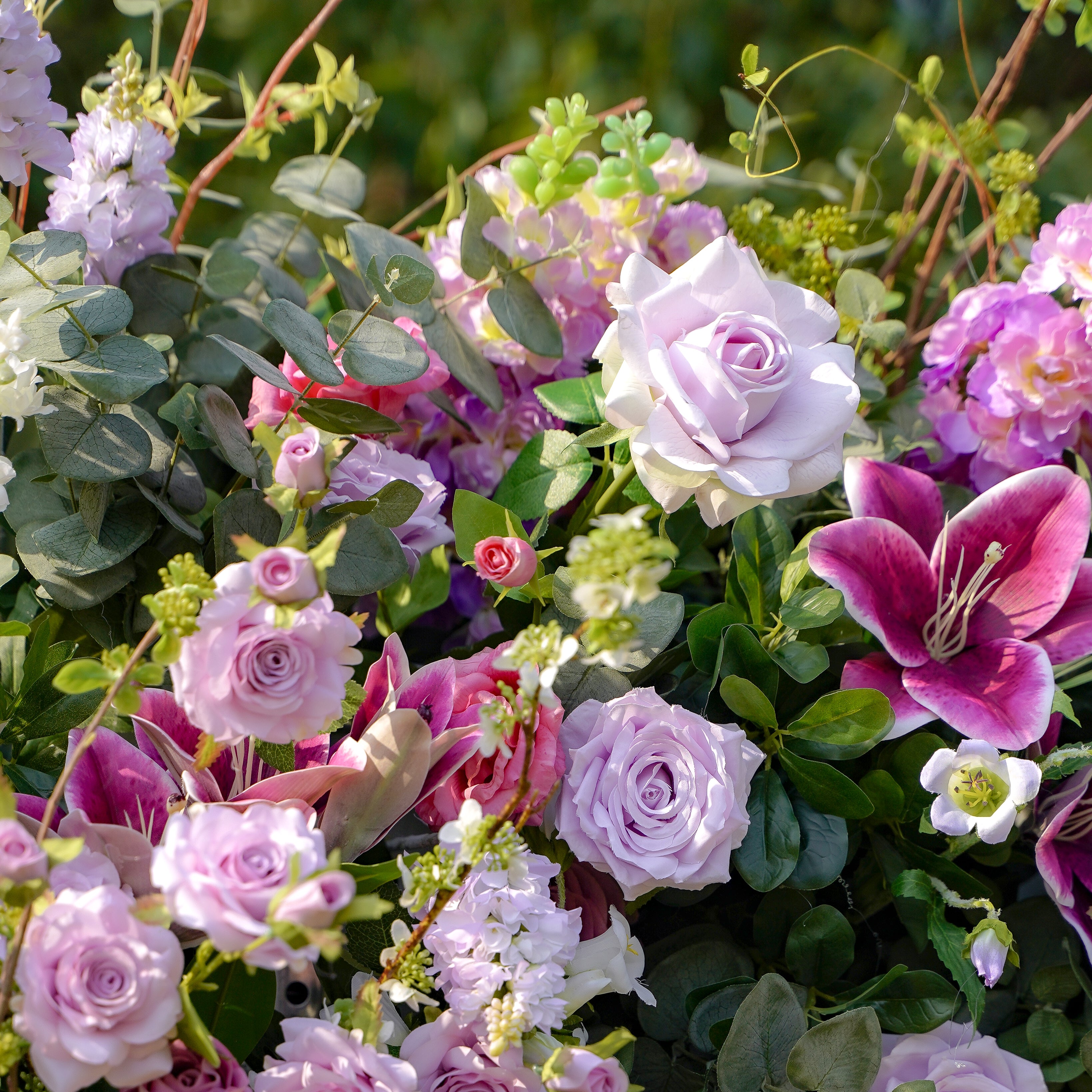 Yolo : 2023 New Wedding Party Background Floral Arch Decoration include Frame Rose Morning