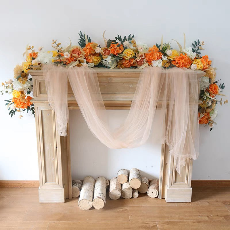 Tammy:2023 New Long strip flower row trailing long table table arrangement table flower R928 Rose Morning