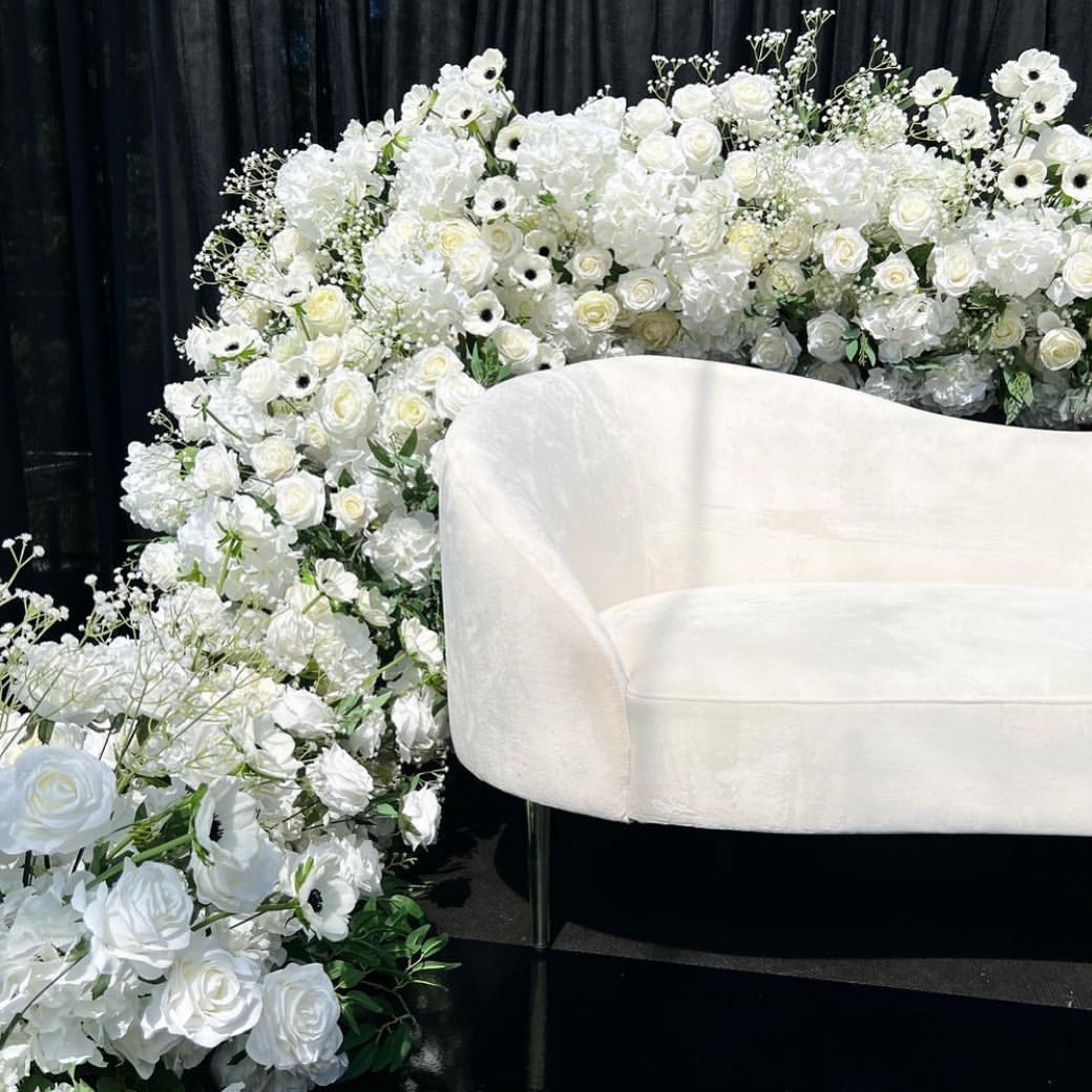 Lucia Flower Runner:2023 New Long strip flower row trailing long table table arrangement table flower R983 Rose Morning
