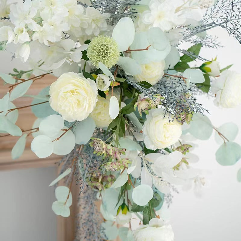 F009:2023 New Wedding Party Background Floral Arch Decoration Including Frame Rose Morning