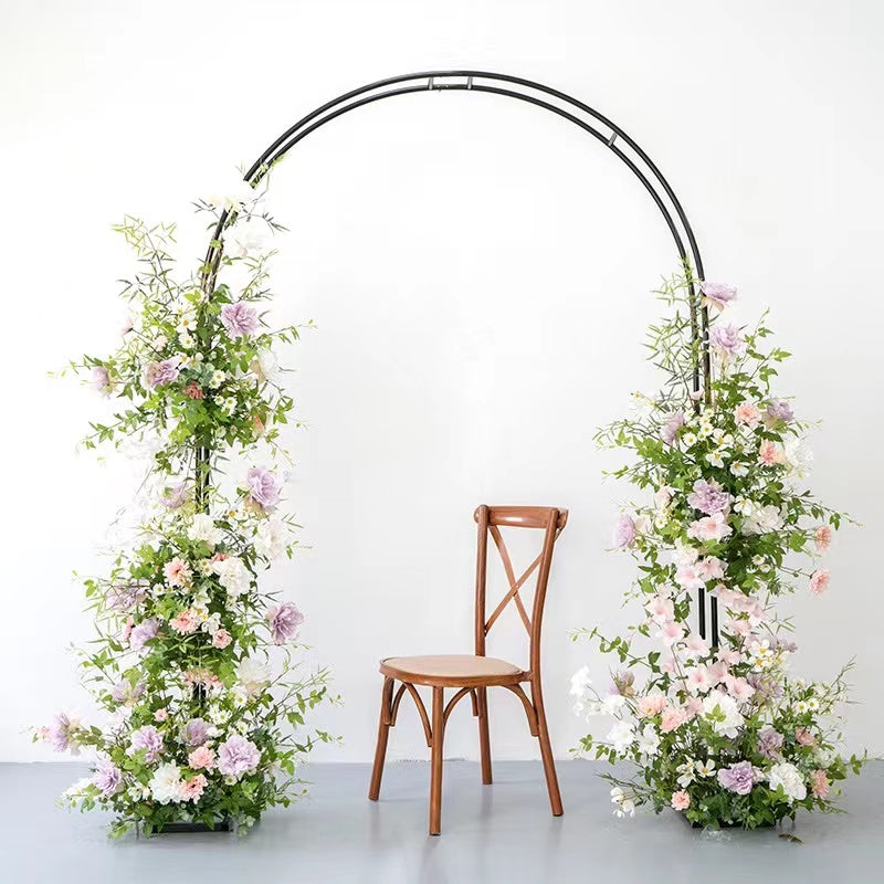 F018:2023 New Wedding Party Background Floral Arch Decoration Including Frame Rose Morning