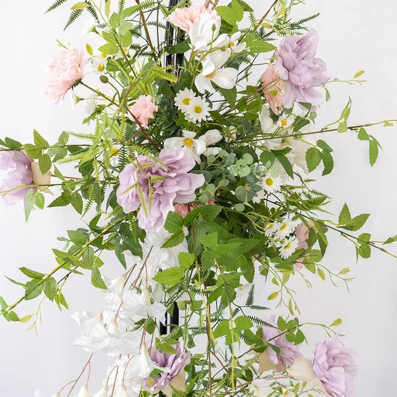 F018:2023 New Wedding Party Background Floral Arch Decoration Including Frame Rose Morning