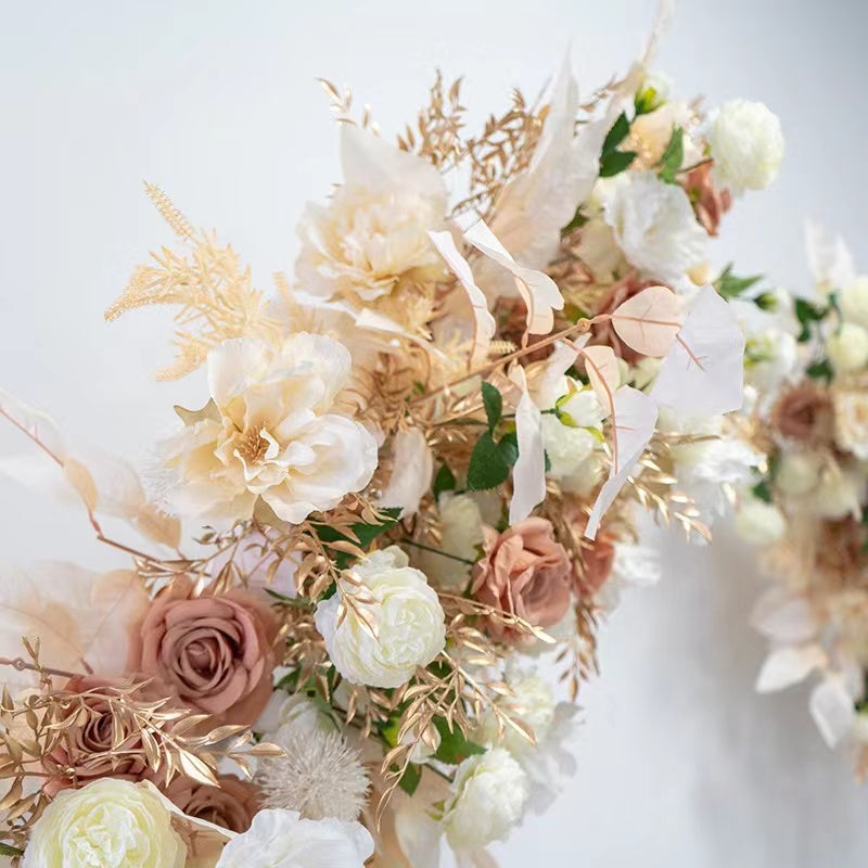 F019:2023 New Wedding Party Background Floral Arch Decoration Including Frame Rose Morning