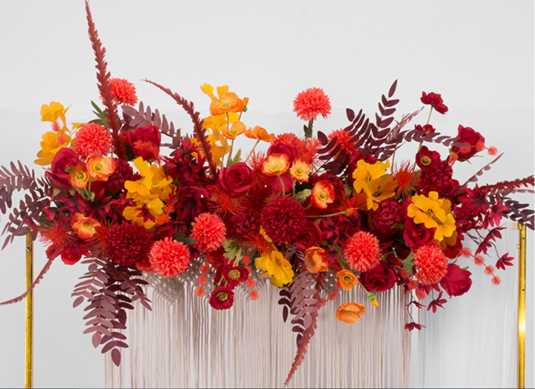 Q061:Wedding Party Lane Flower Row Table Decoration Rose Morning