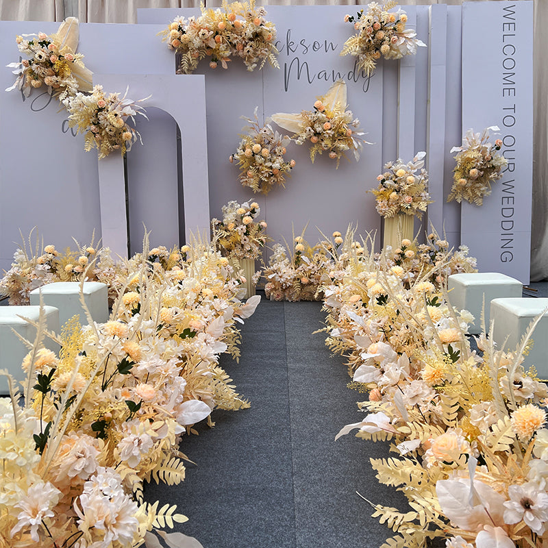 C039:2023 New Flower Centerpiece Bouquet Table Decoration Flower Set Rose Morning