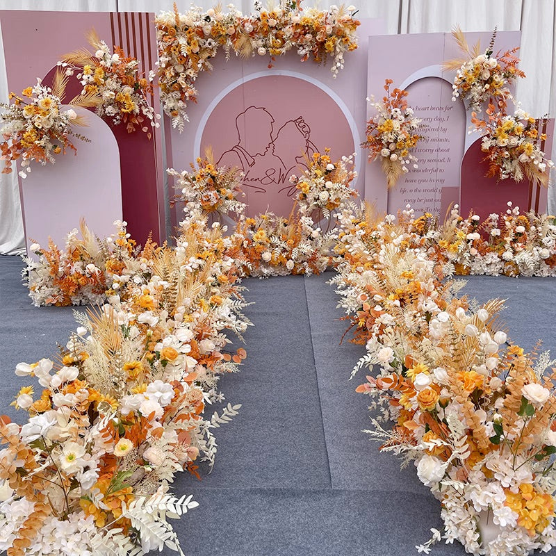 C018:2023 New Flower Centerpiece Bouquet Table Decoration Flower Set Rose Morning