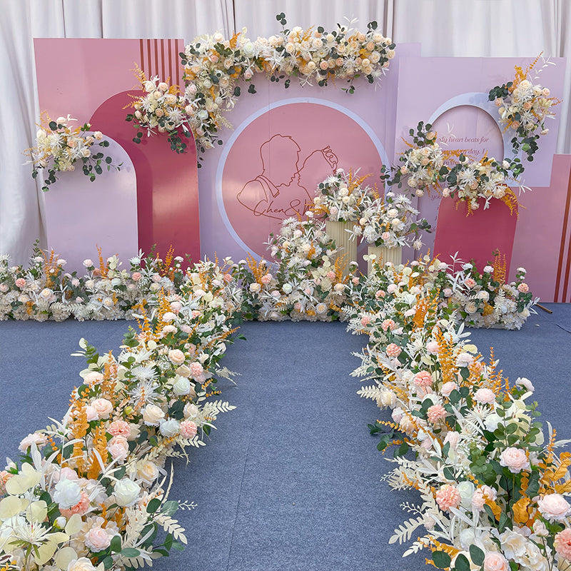 C014:2023 New Flower Centerpiece Bouquet Table Decoration Flower Set Rose Morning