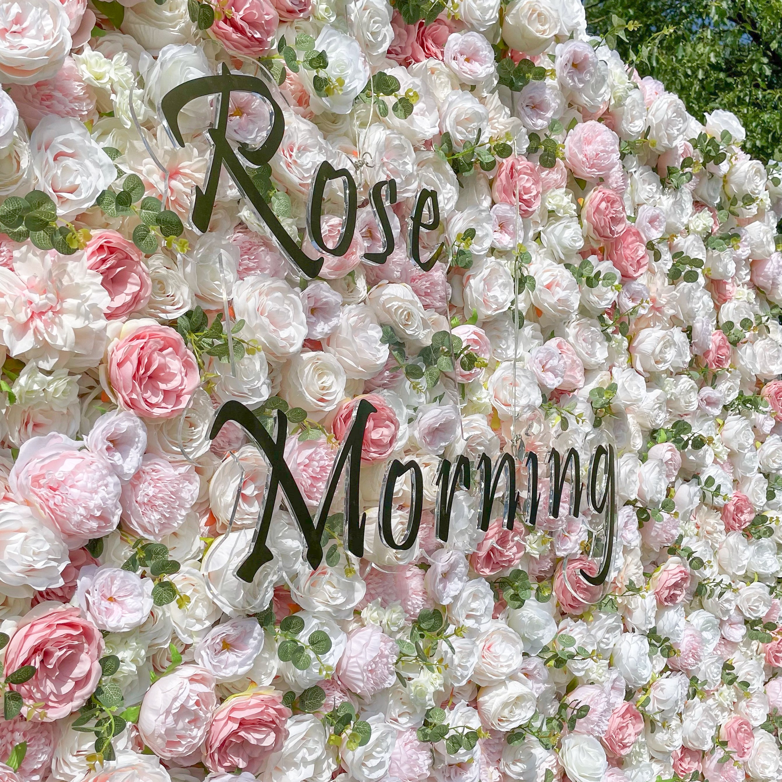 Catherine: 3D Artificial Rolling Up Fabric Curtain Wall R505 - 8ft*8ft Rose Morning