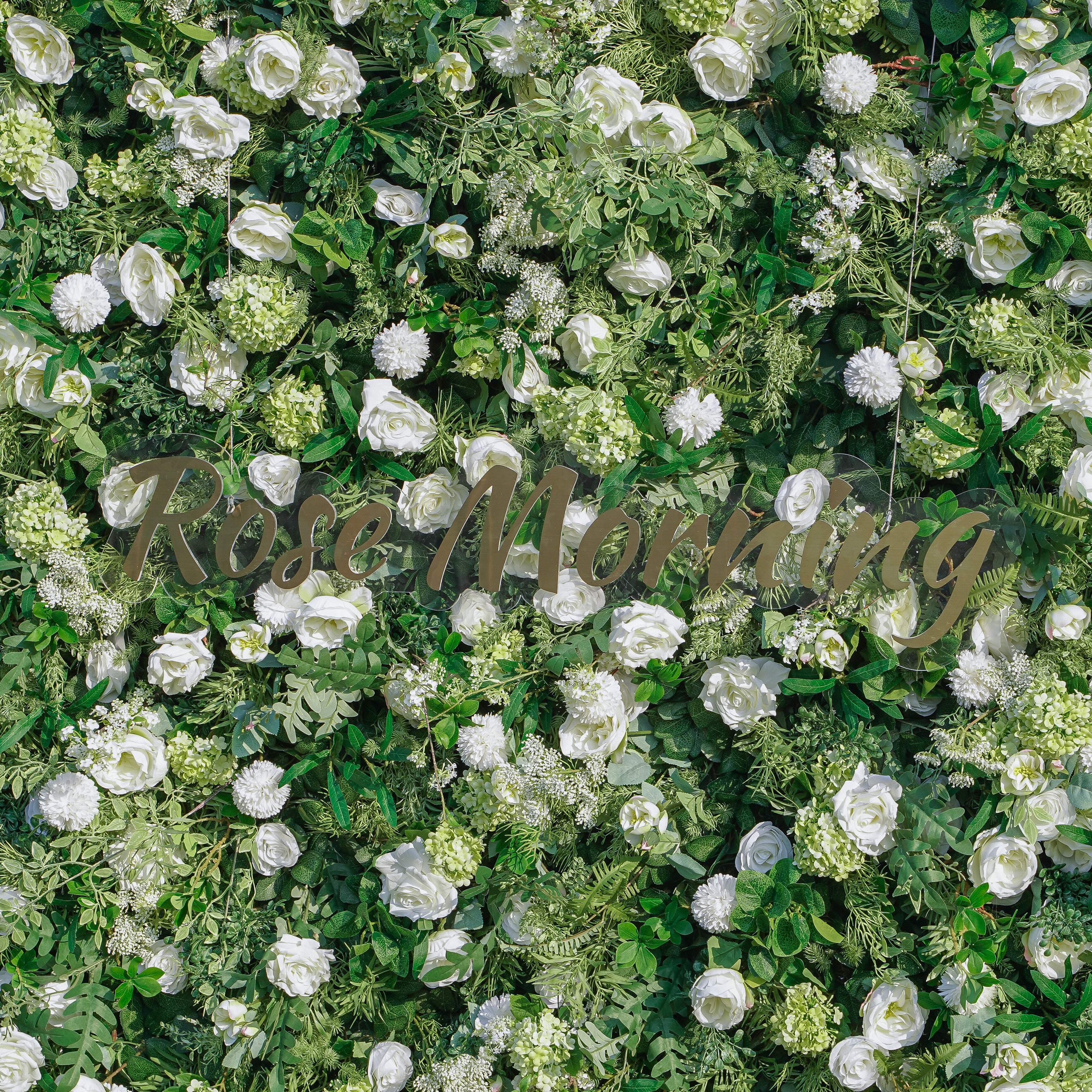 Rose Morning“The flower walls are made of artificial flowers in various colors, layered at different levels to create a lush, elegant and natural look. The exclusive zipper design and roll-up design make it easy to install and remove.”