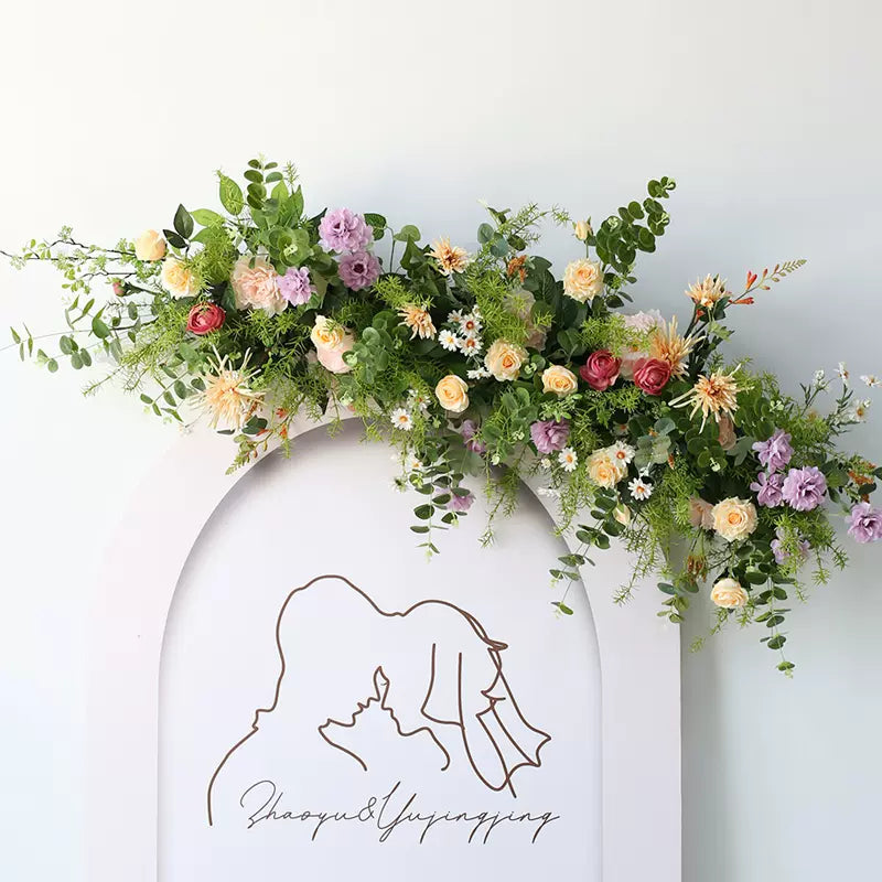 H007:Wedding Party Flower Row Decoration Ceiling Hanging Candles Rose Morning