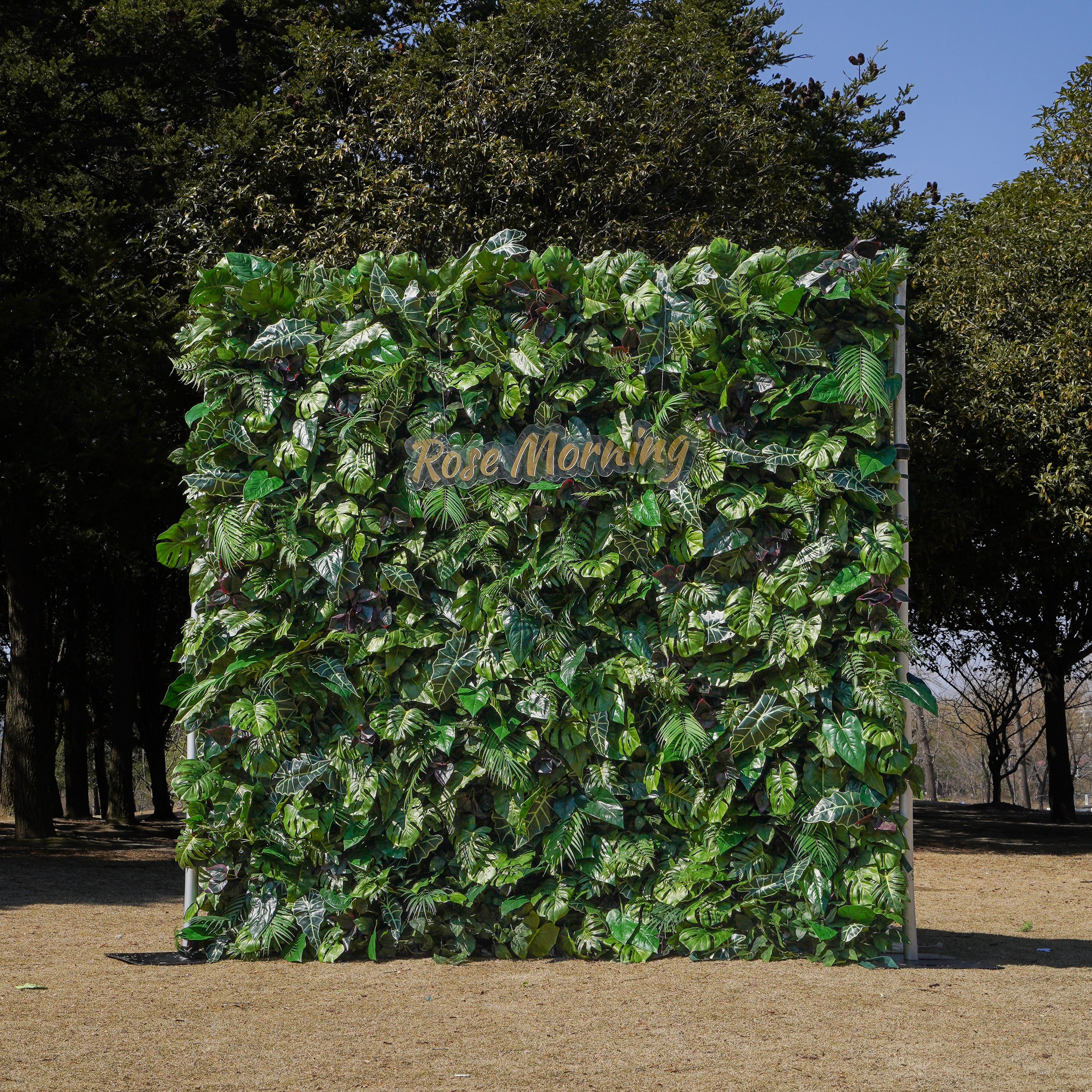 Rose Morning“The flower walls are made of artificial flowers in various colors, layered at different levels to create a lush, elegant and natural look. The exclusive zipper design and roll-up design make it easy to install and remove.”