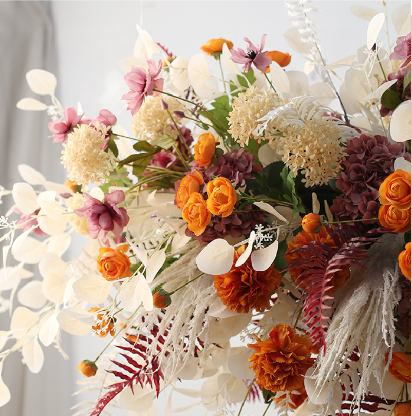 H003:Artificial Flower Hanging Floral Ceiling Decoration Wedding Ceiling R945 Rose Morning