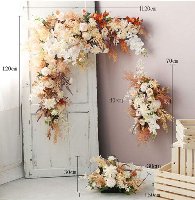 W025:2023 New Flower Centerpiece Bouquet Table Decoration Flower Set Rose Morning