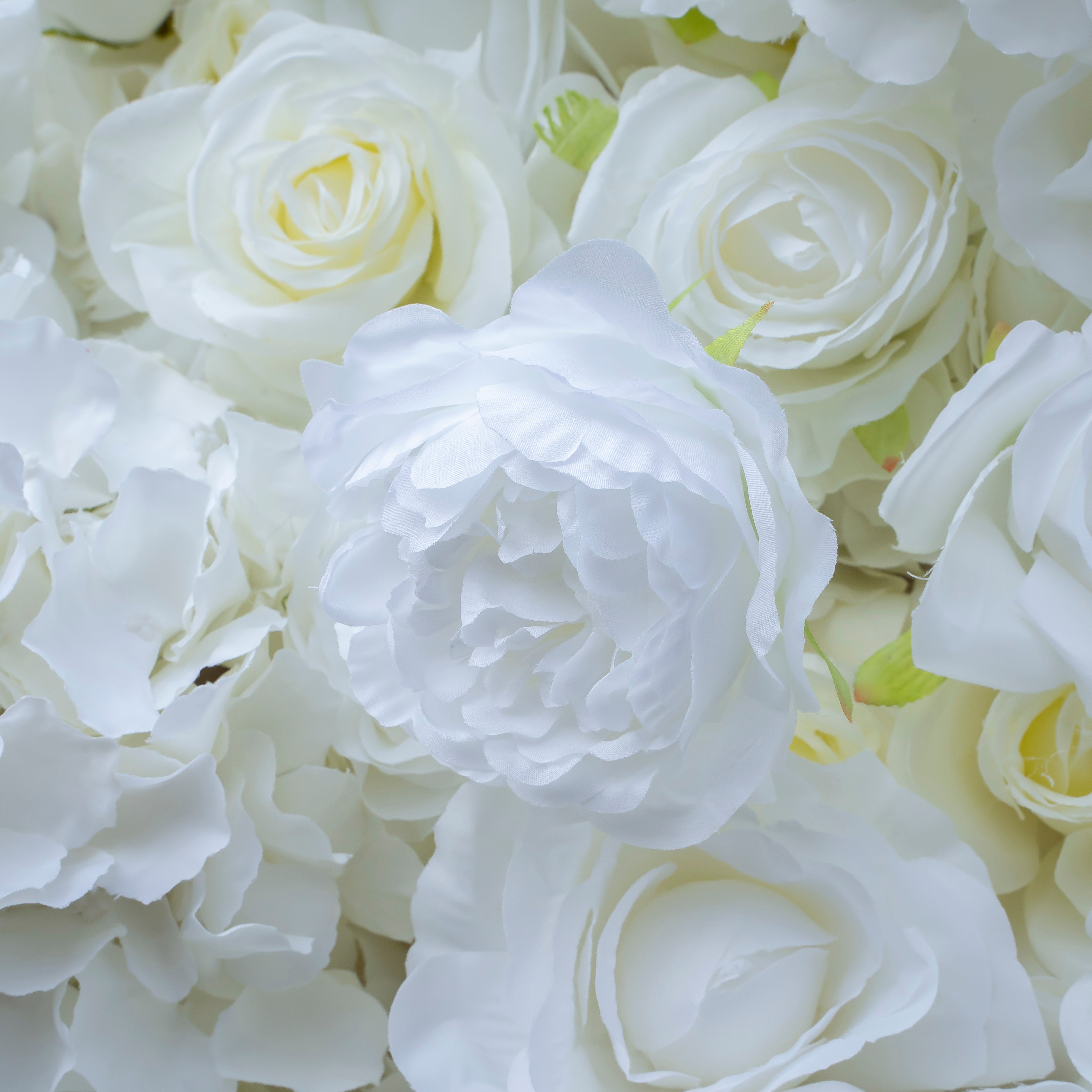Rose Morning“The flower walls are made of artificial flowers in various colors, layered at different levels to create a lush, elegant and natural look. The exclusive zipper design and roll-up design make it easy to install and remove.”