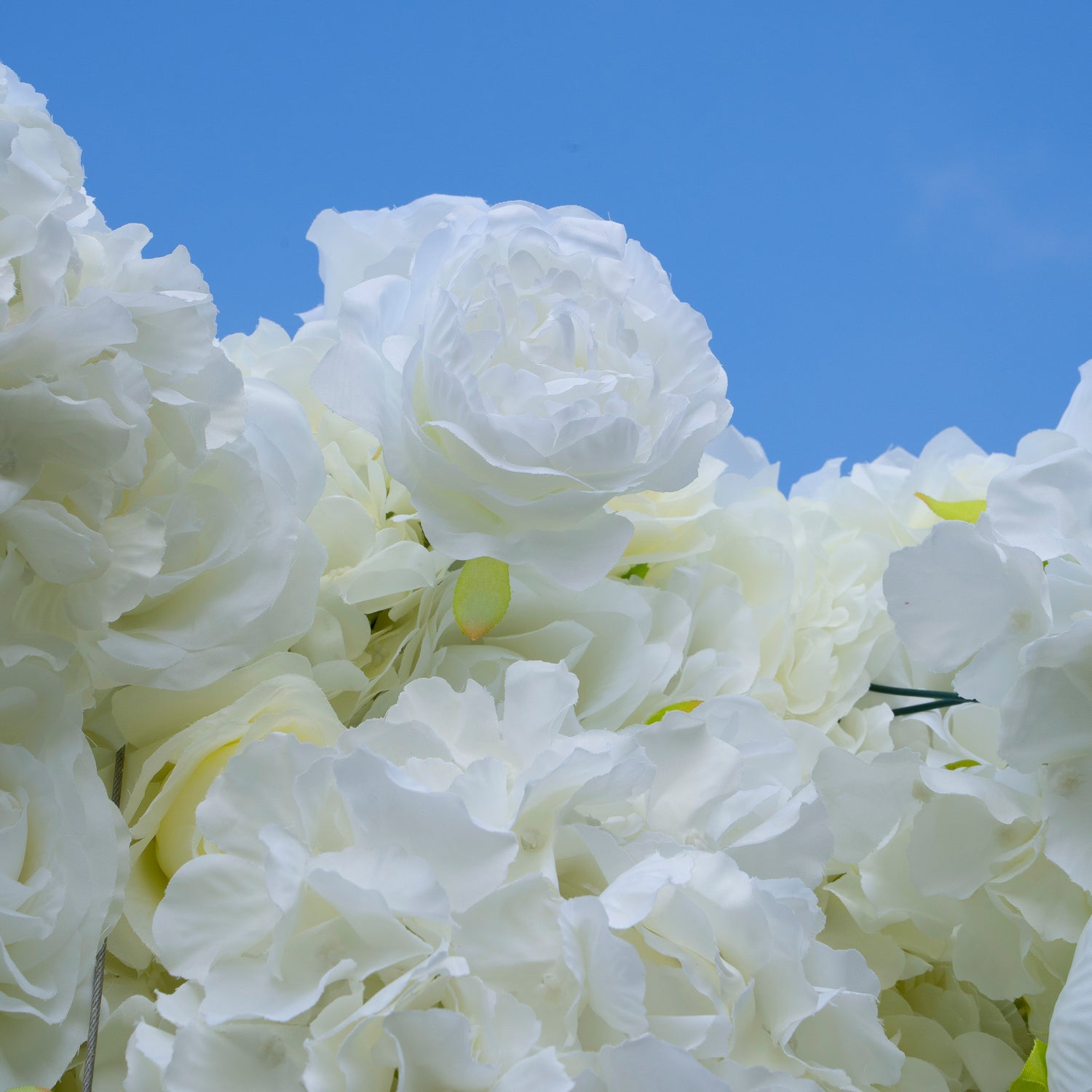 Rose Morning“The flower walls are made of artificial flowers in various colors, layered at different levels to create a lush, elegant and natural look. The exclusive zipper design and roll-up design make it easy to install and remove.”
