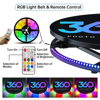 Remote Control Bottom LED Lights Fill Light High Quality Factory Price Fast Shipping 360 Photo Booth