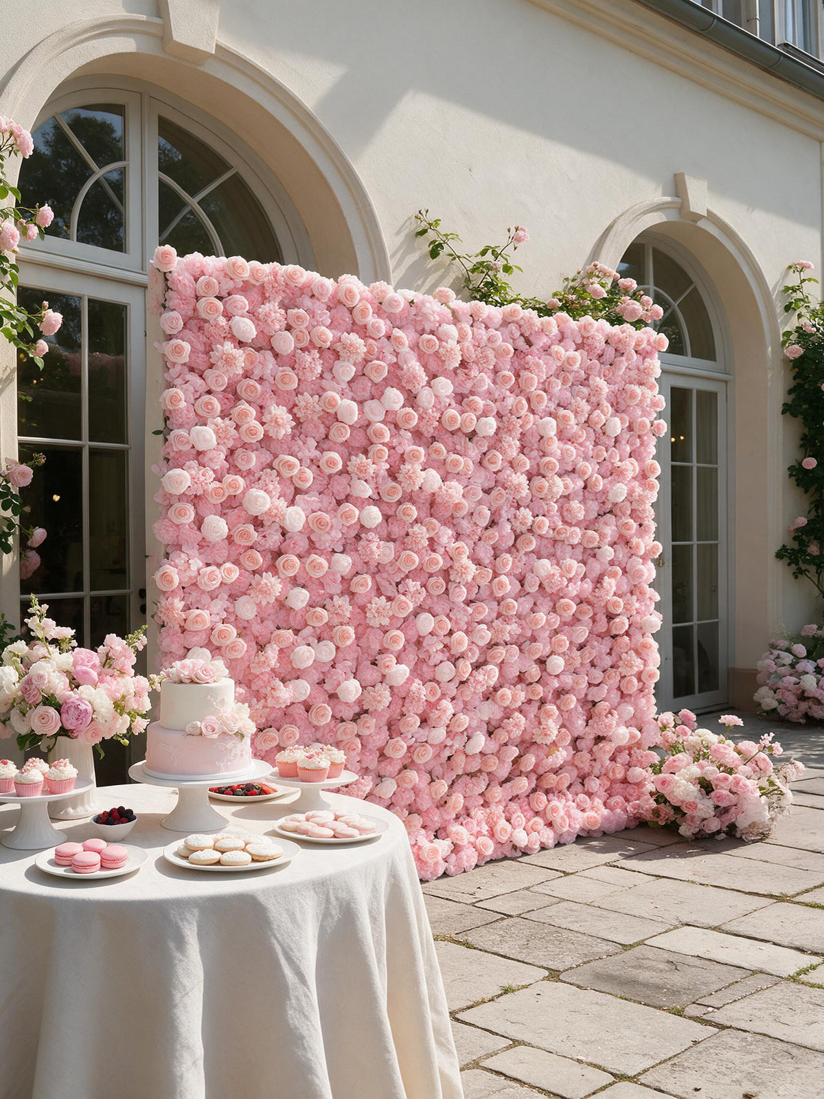 Maura: 3D Fabric Artificial Zip Up Curtain Flower Wall For Wedding and Events Decoration
