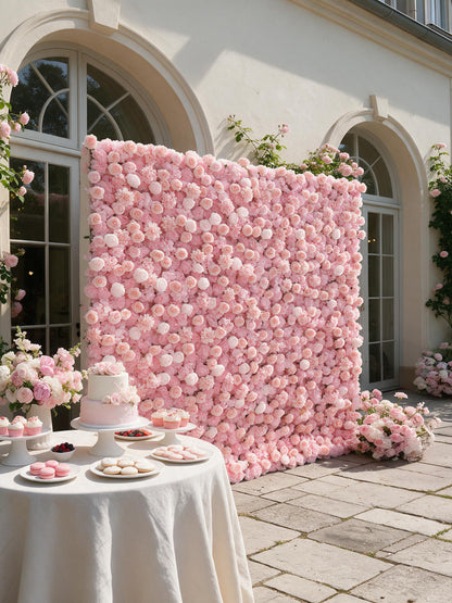 Maura: 3D Fabric Artificial Zip Up Curtain Flower Wall For Wedding and Events Decoration