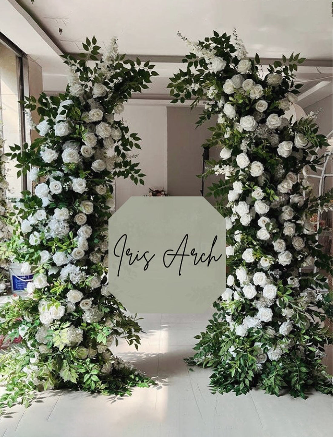 Custom Floral Arch – Style 014:2025 New Wedding Party Background Floral Arch Decoration