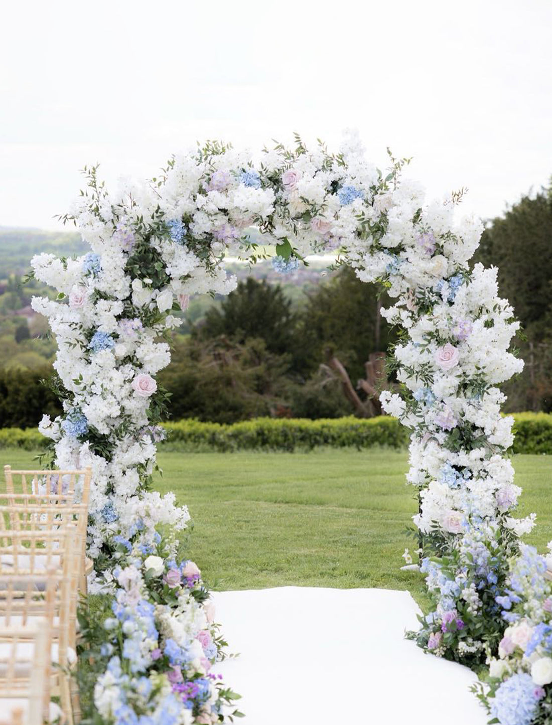 Custom Floral Arch – Style 015:2025 New Wedding Party Background Floral Arch Decoration
