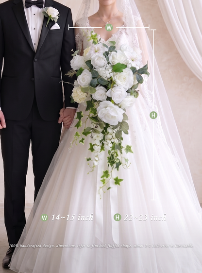 Dewdrop- Bridal Bouquet 13.7"x23.6&