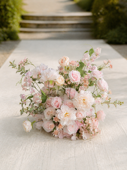 Avelisse：Pink Artificial Rose Arrangements, Wedding Aisle &amp; Table Decor Realistic Silk Flowers with Stable Base,Reusable,Ideal for Indoor Outdoor Ceremonies,Parties &amp; Table Centerpieces